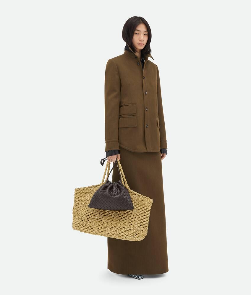 Women's Soft Wool Twill Overshirt in Dark jute melange Product Image