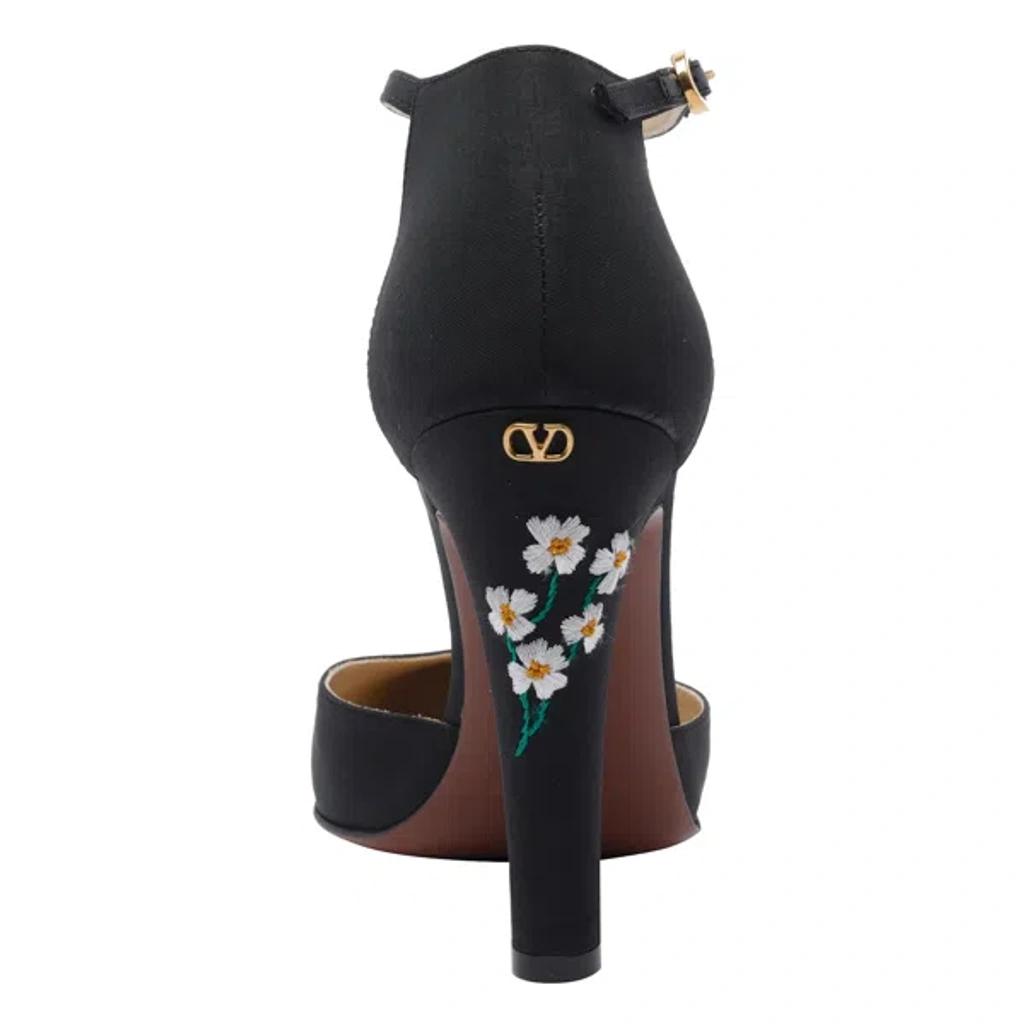 VALENTINO GARAVANI Black Fabric Hi Dolly Pumps Product Image