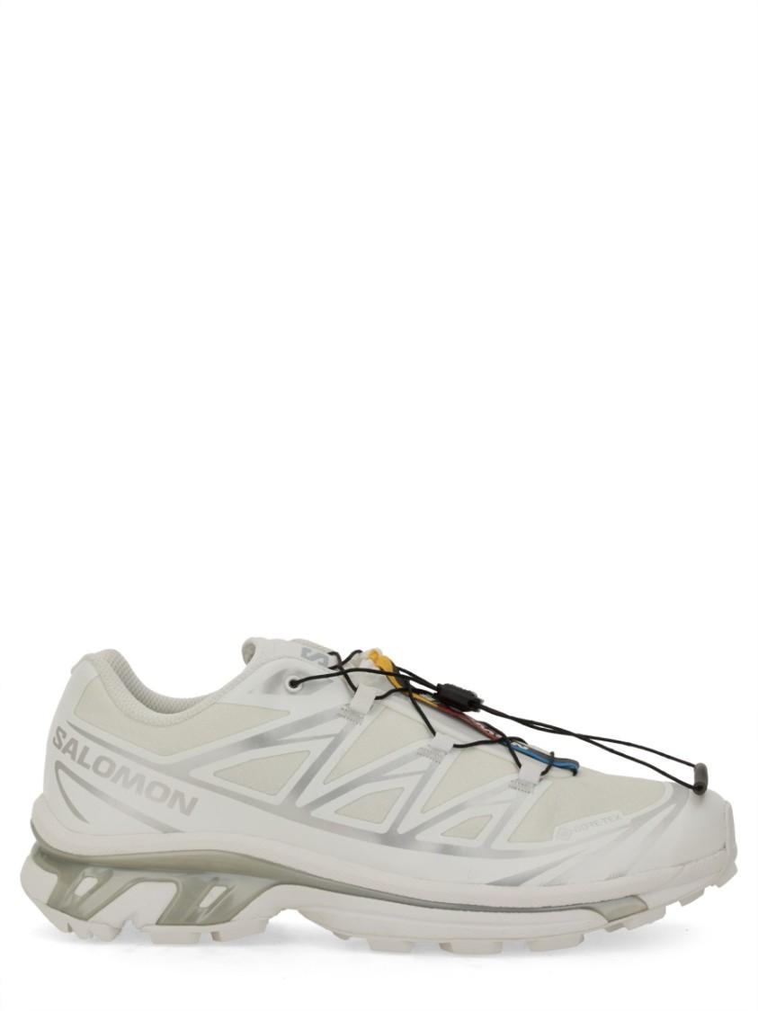 SALOMON Mens White White Silver Xt-6 Gtx Quick-lace Mesh Low-top Trainers Product Image