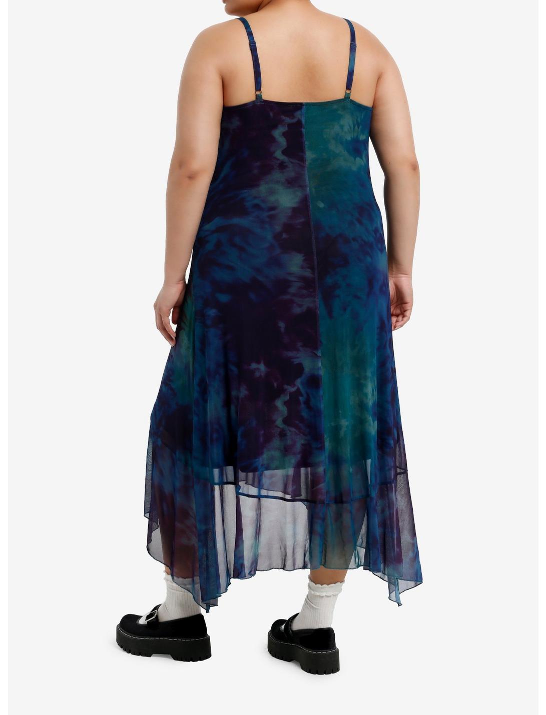Cosmic Aura Purple & Blue Watercolor Slip Dress Plus Size Product Image