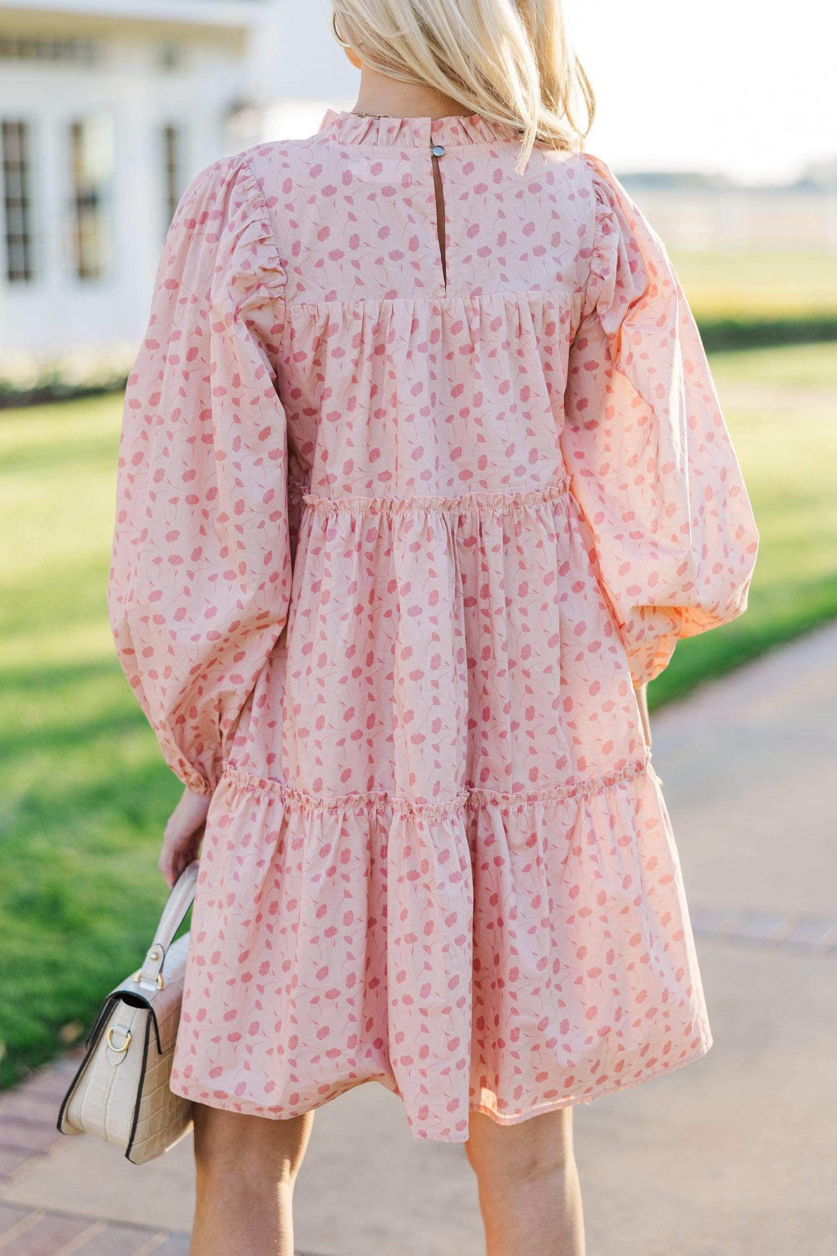 Be Your Best Pink Floral Babydoll Dress Female Product Image