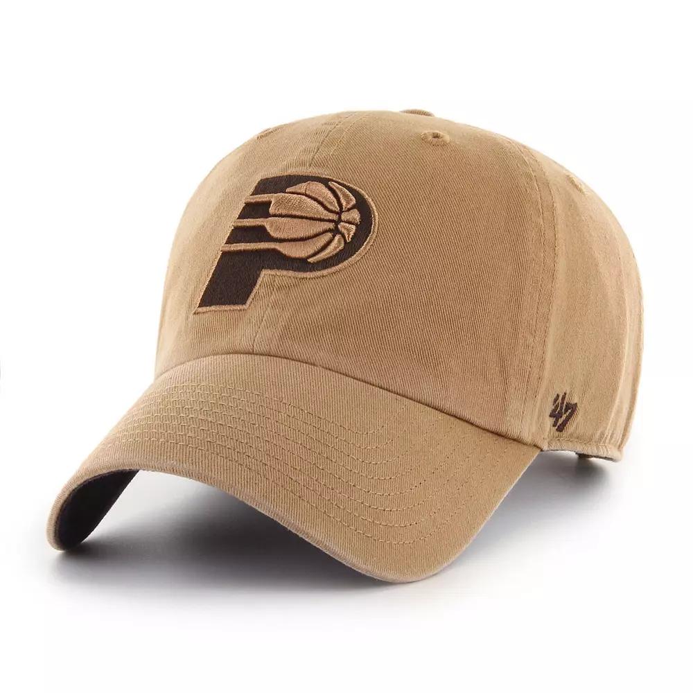 Men's '47 Tan Indiana Pacers Ballpark Clean Up Adjustable Hat, Team Product Image