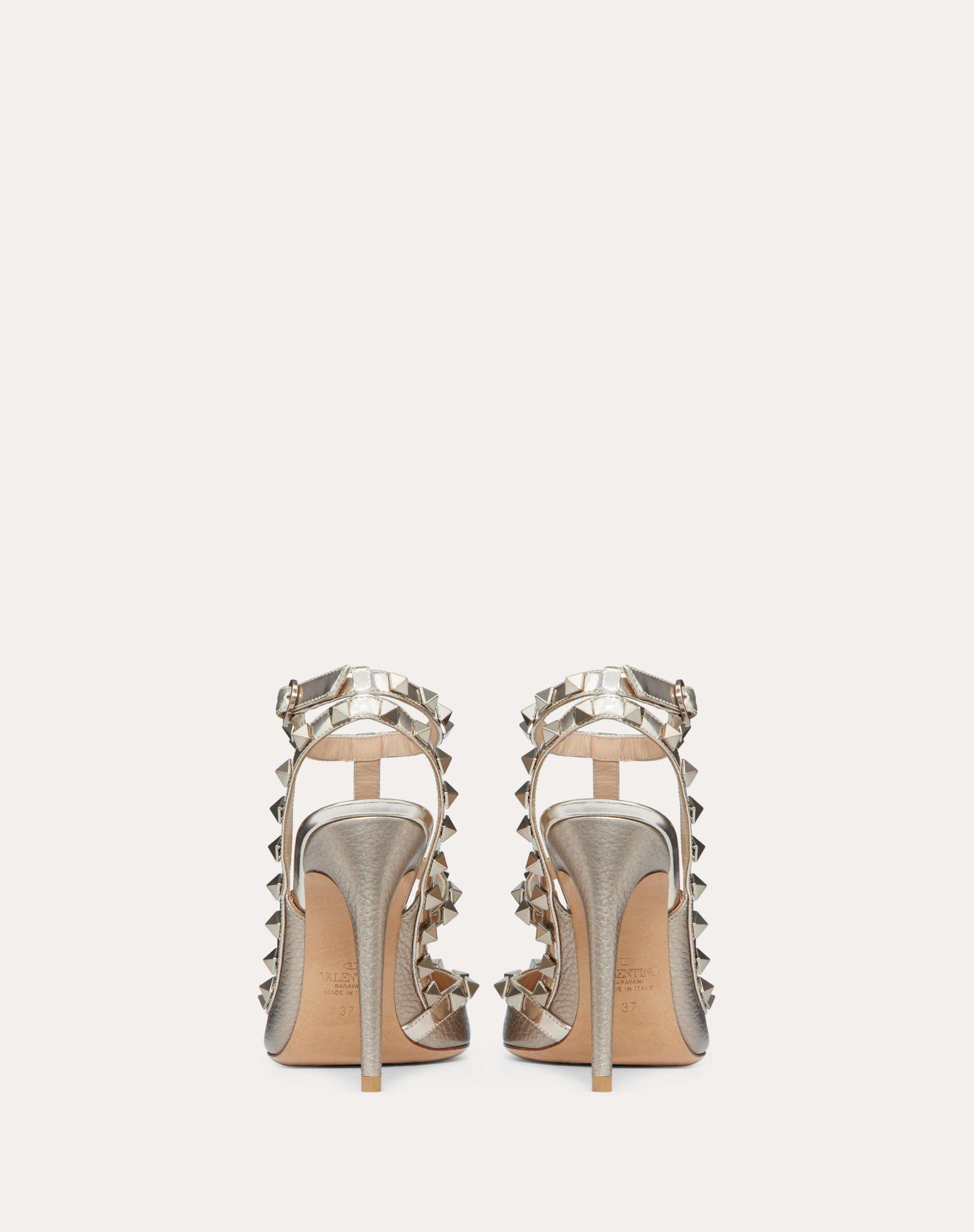 Rockstud Metallic Ankle Strap Pump 100 Mm Product Image