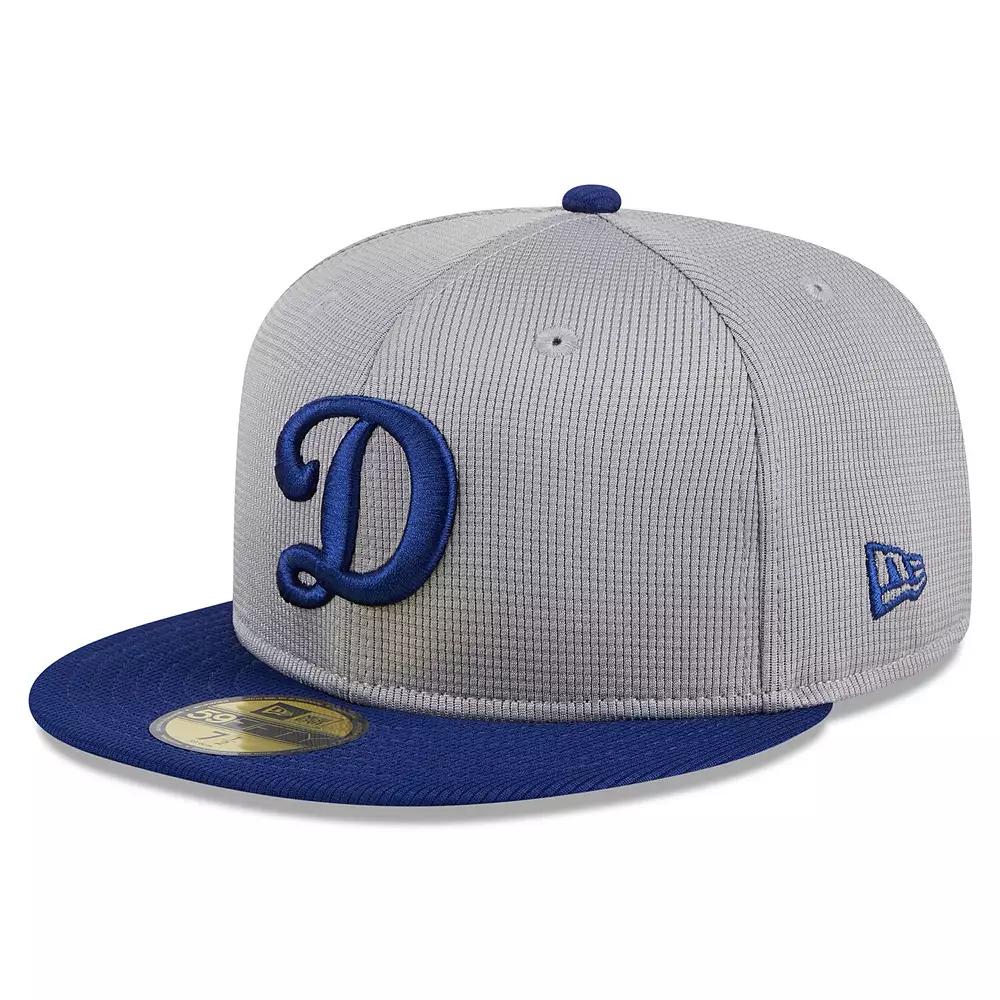Men's New Era  Gray Los Angeles Dodgers 2024 Batting Practice 59FIFTY Fitted Hat, Size: 7, Grey Product Image