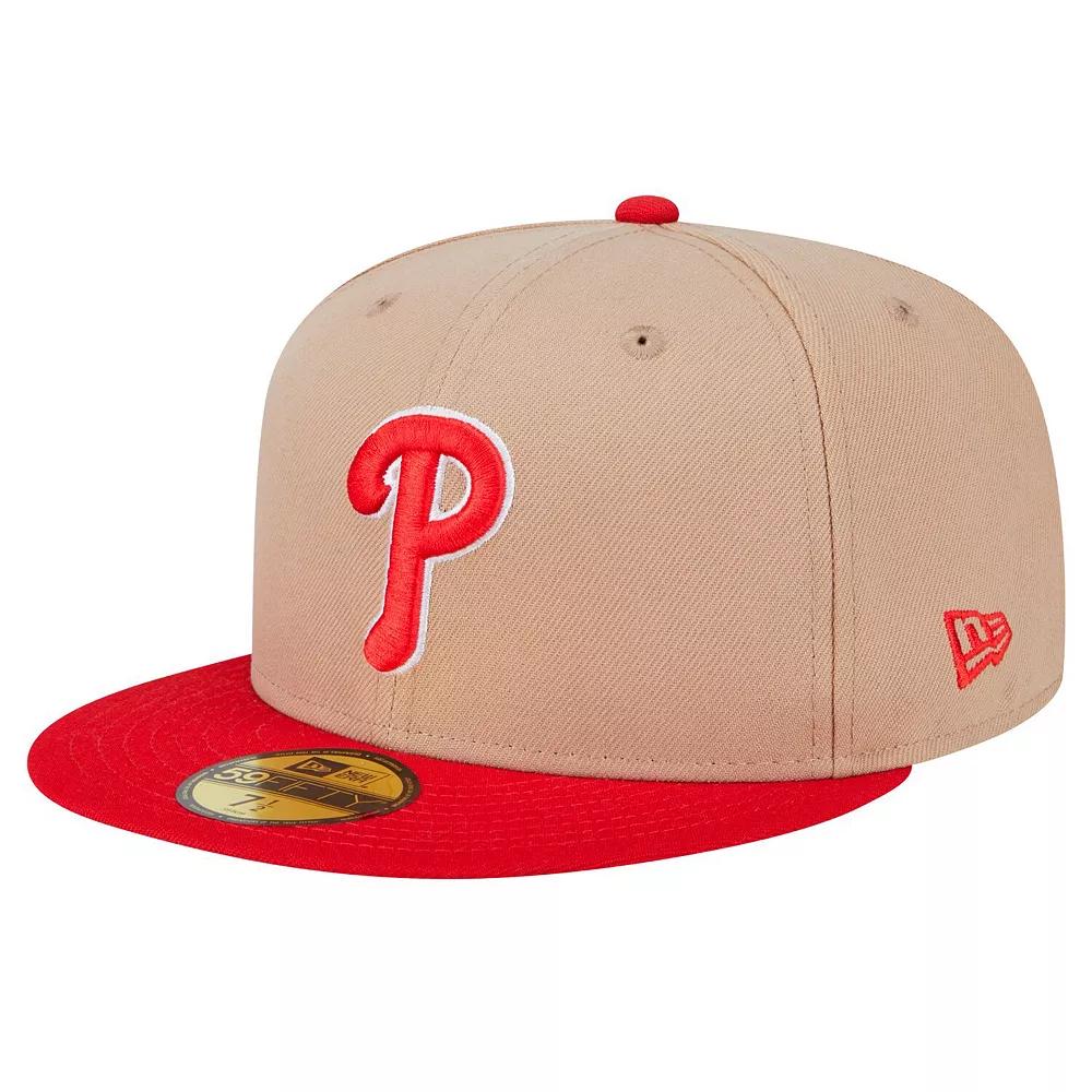 Men's New Era Khaki Pittsburgh Pirates Color Pack Two Tone 9FIFTY Snapback Hat, Beig K Product Image