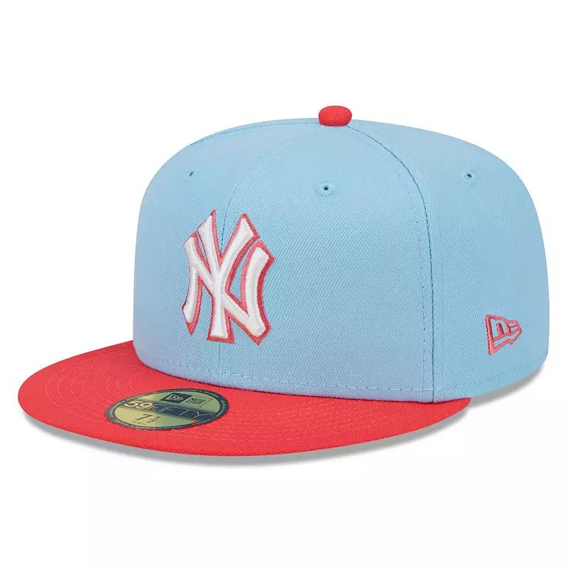 Mens New Era Blue/Red New York Yankees Spring Color Two-Tone 59FIFTY Fitted Hat Product Image