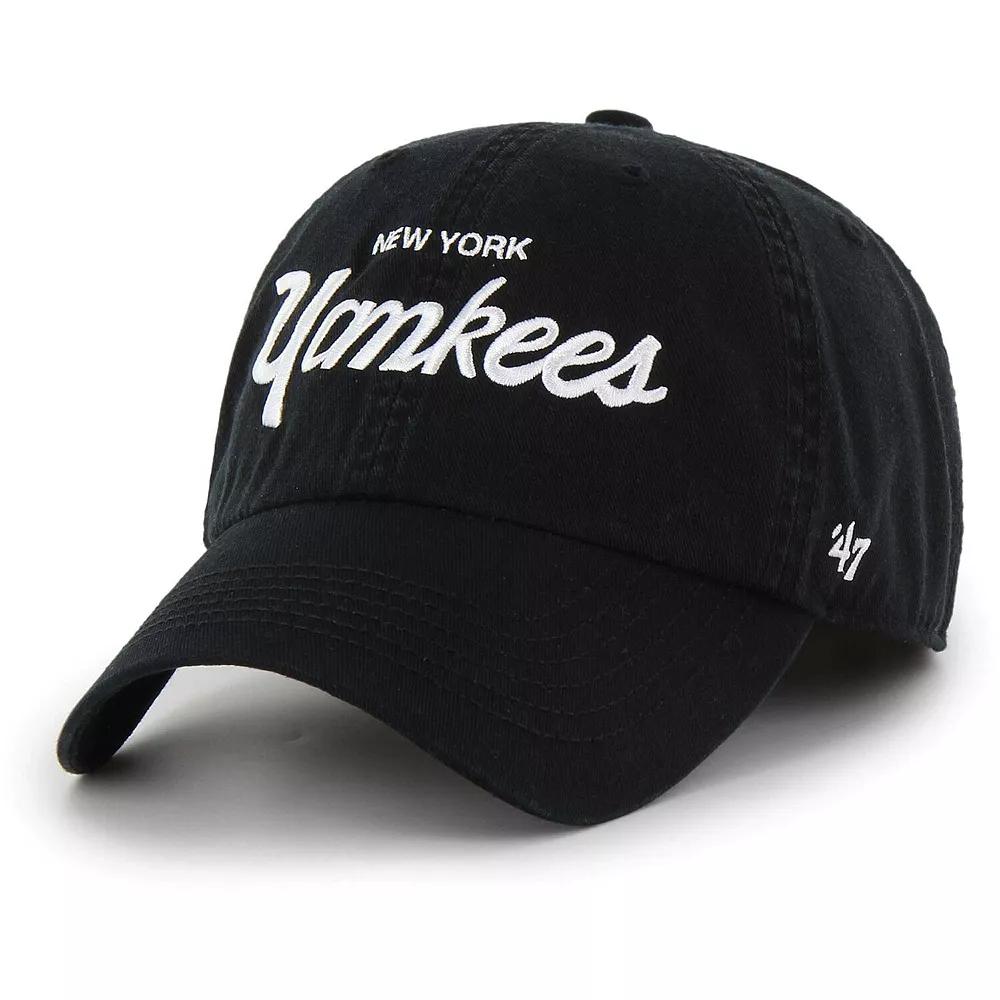 Men's '47 Black New York Yankees Crosstown Classic Franchise Fitted Hat, Size: Large Product Image