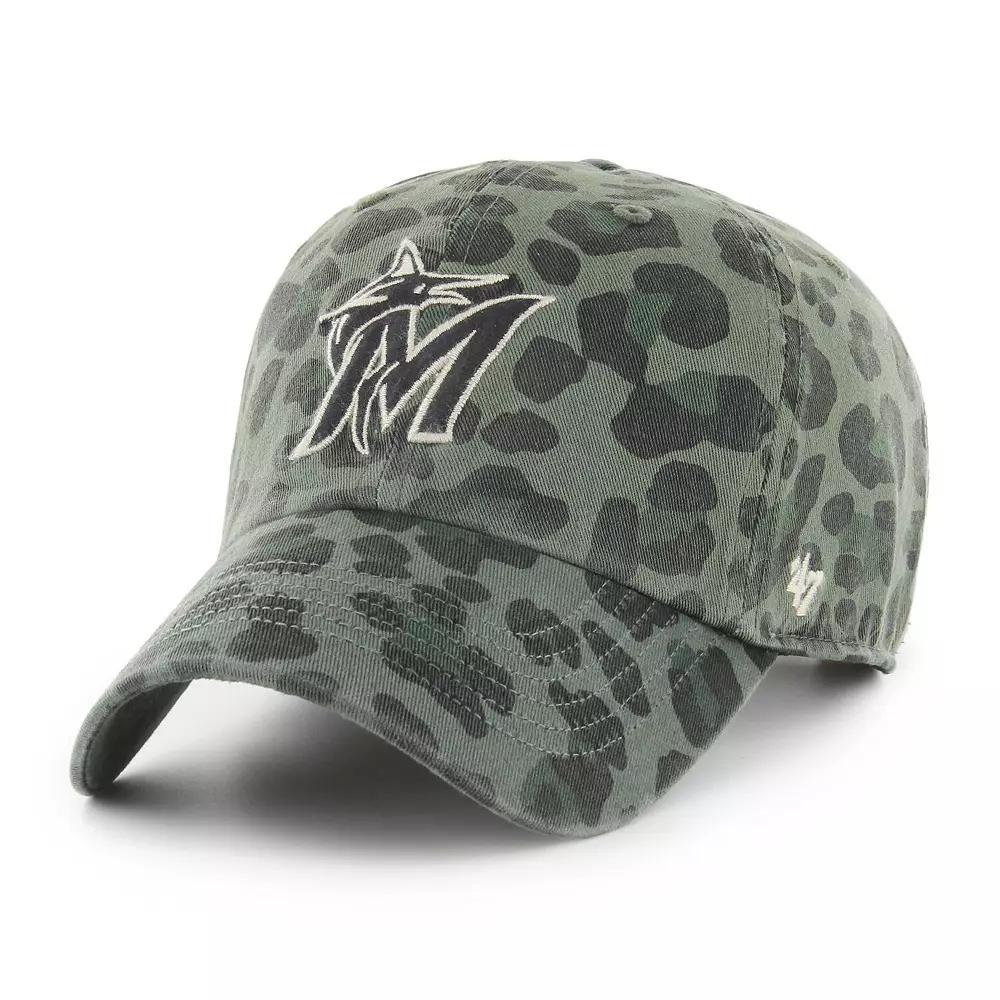 Women's '47 Green Miami Marlins Bagheera Clean Up Adjustable Hat Product Image