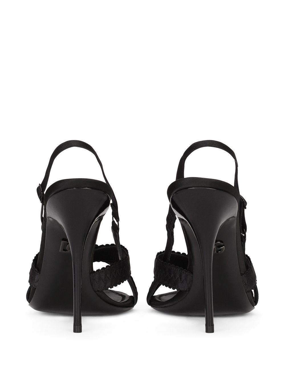 105mm crossover-strap satin sandals Product Image