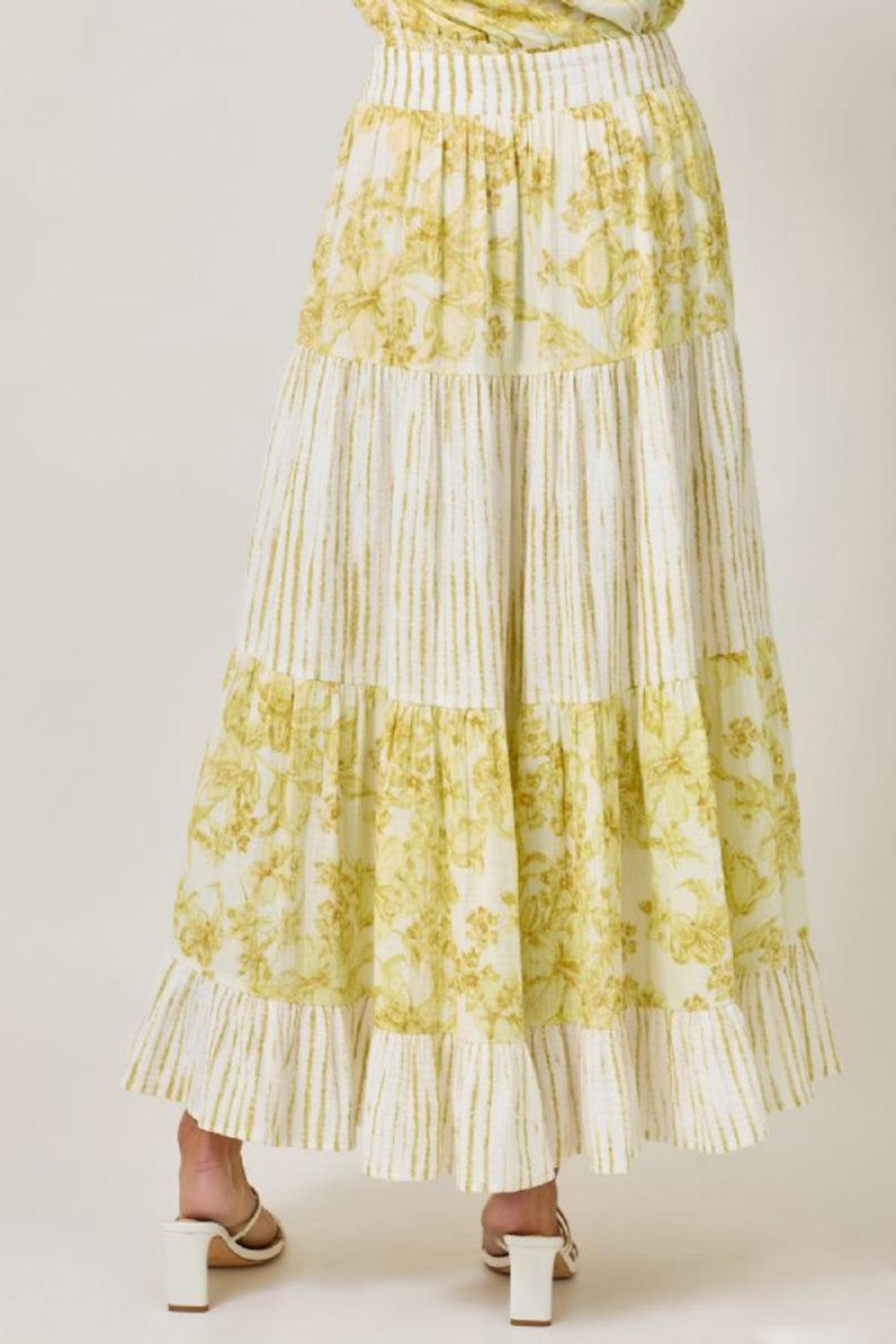 MIXED MEDIA LONG SKIRT Product Image