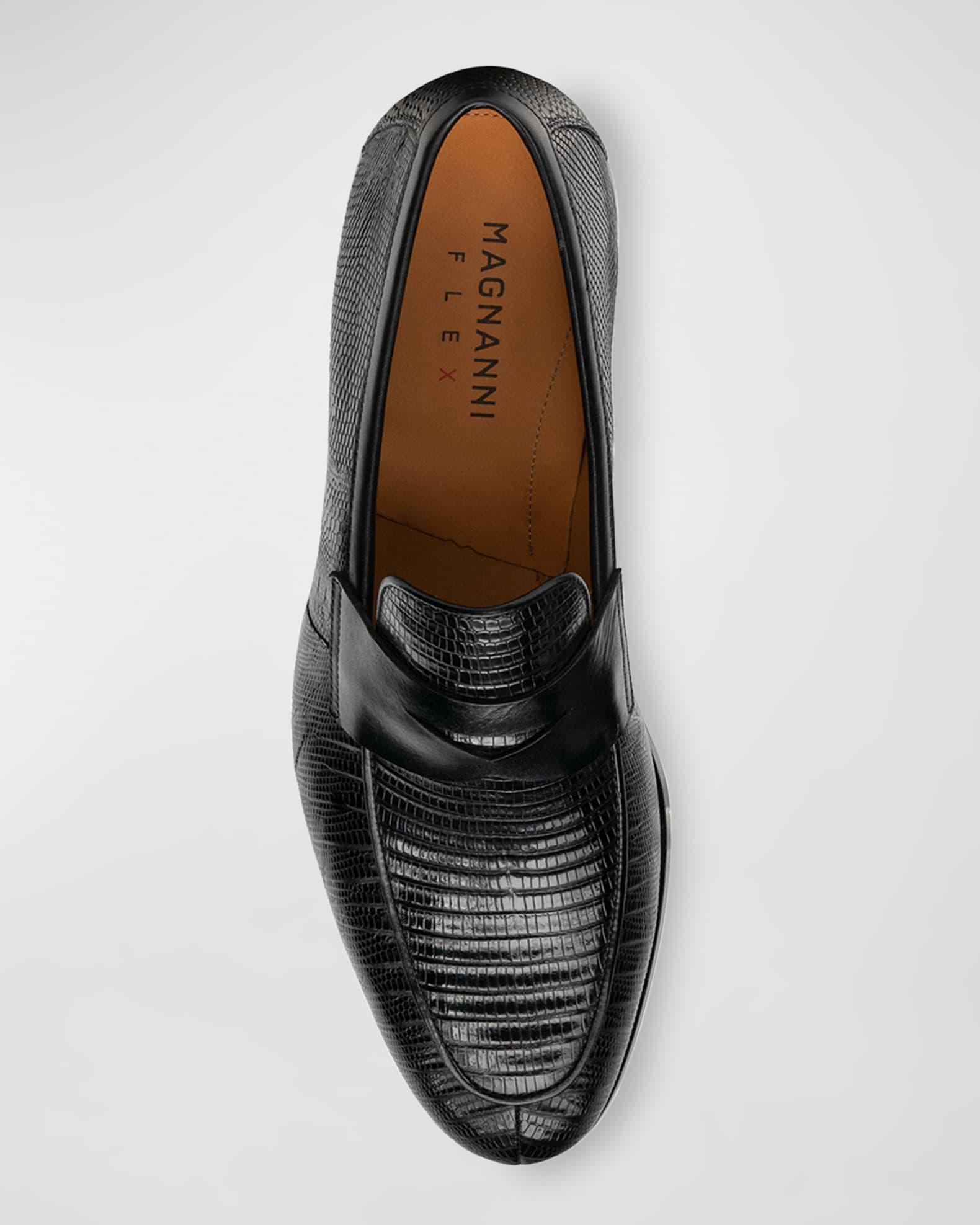 Men's Vincente Lizard Penny Loafers Product Image