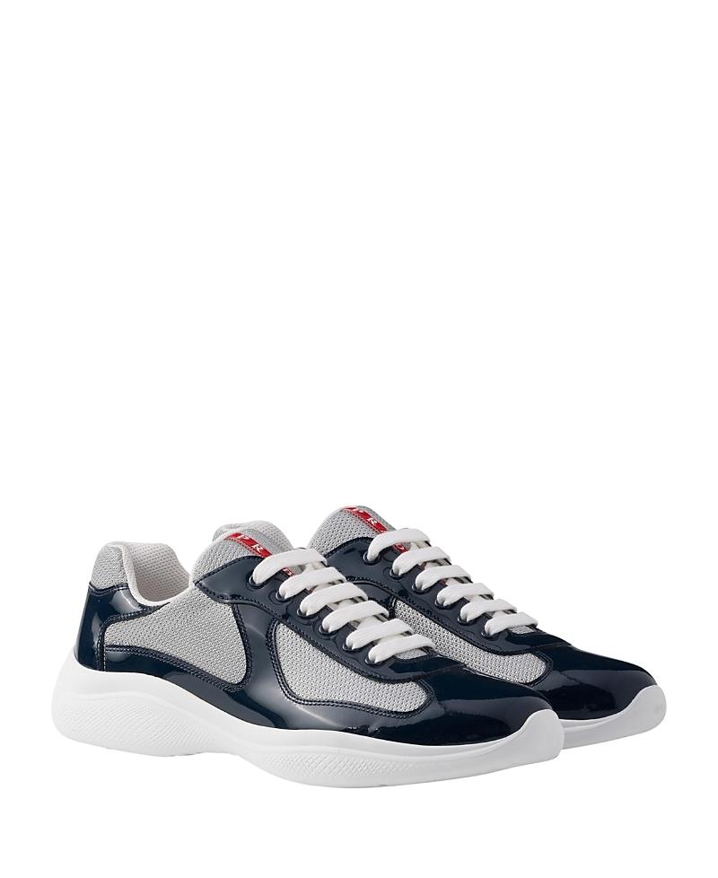 Mens Americas Cup Patent Leather Patchwork Sneakers Product Image
