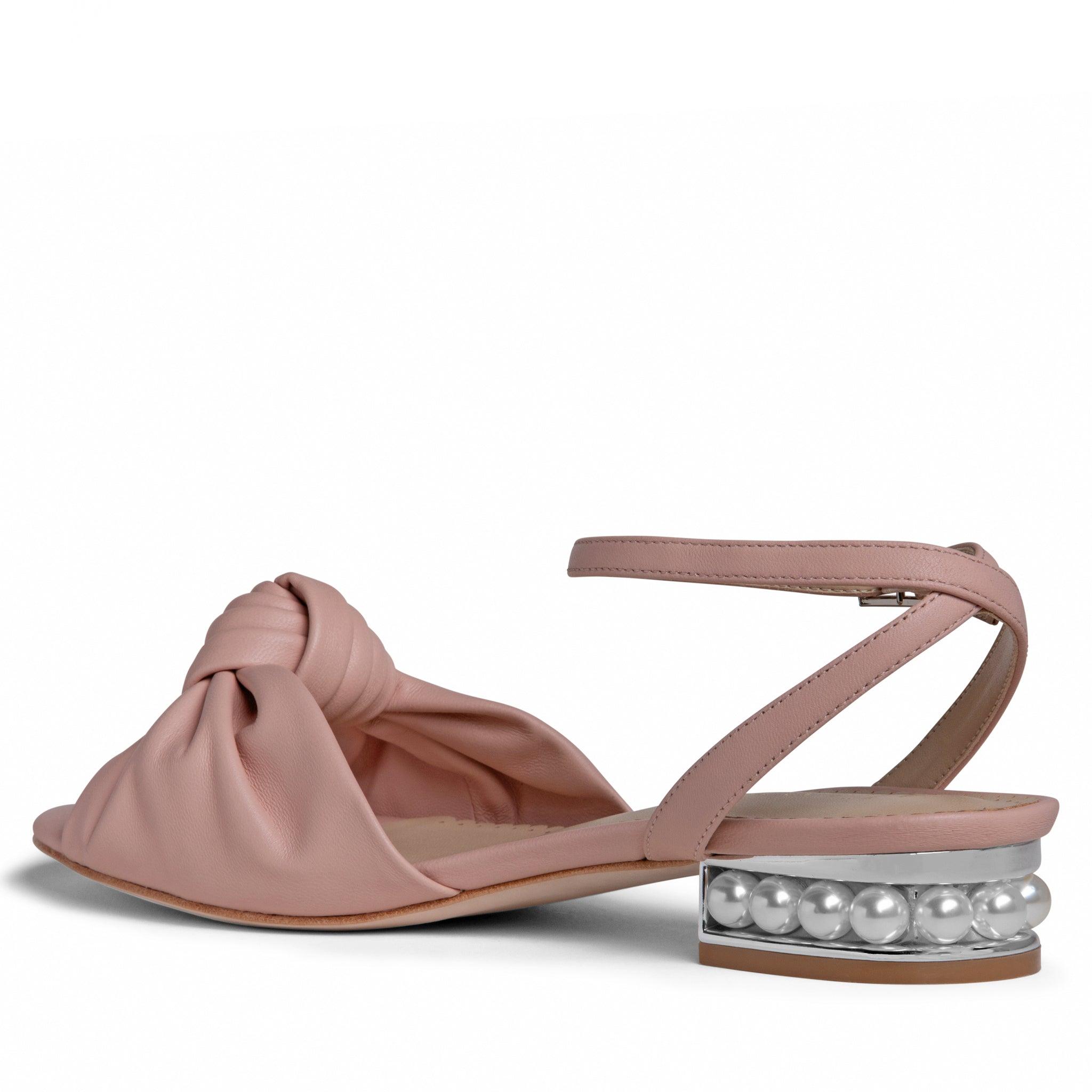 Mina Flat Leather Sandal Product Image