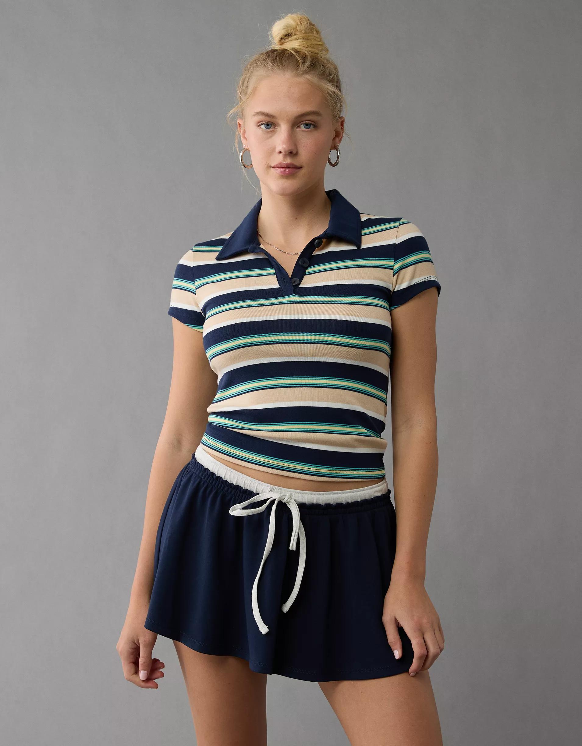 AE High-Waisted Knit Mini Skort Product Image