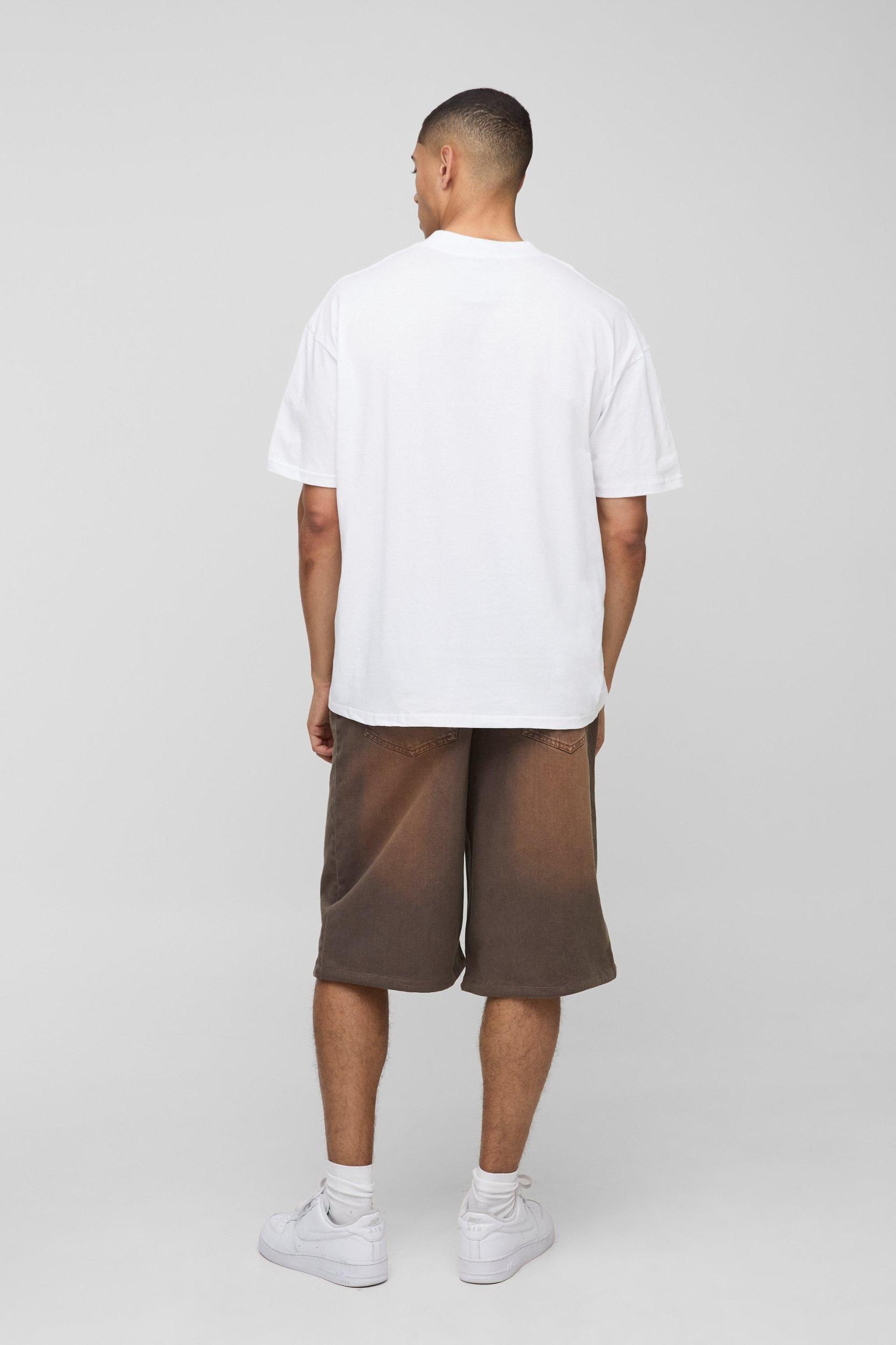 Oversized Extended Neck Man Car Graphic T-Shirt | boohooMAN USA Product Image