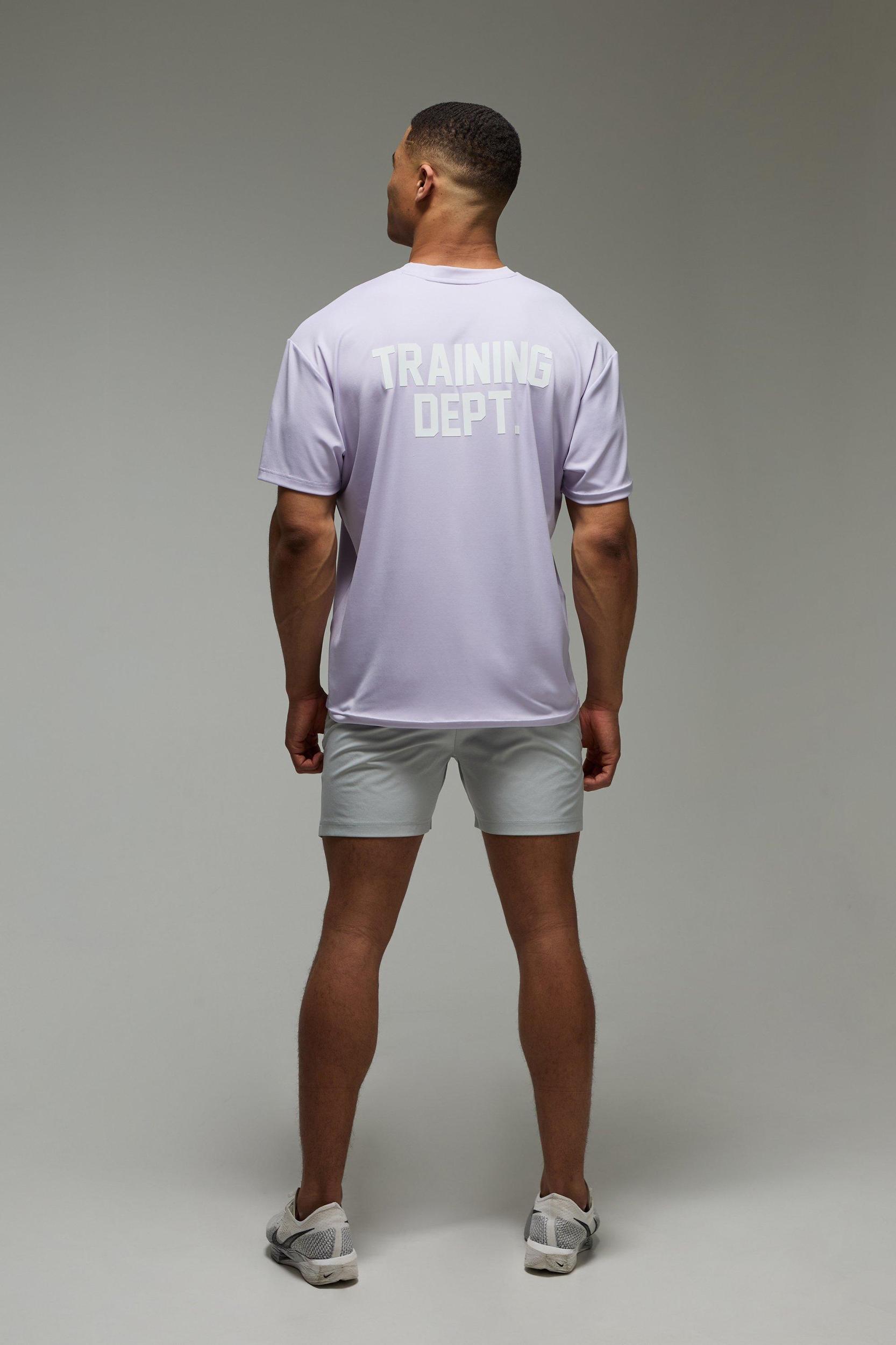 Man Active Performance Training Dept Oversized T-shirt | boohooMAN USA Product Image