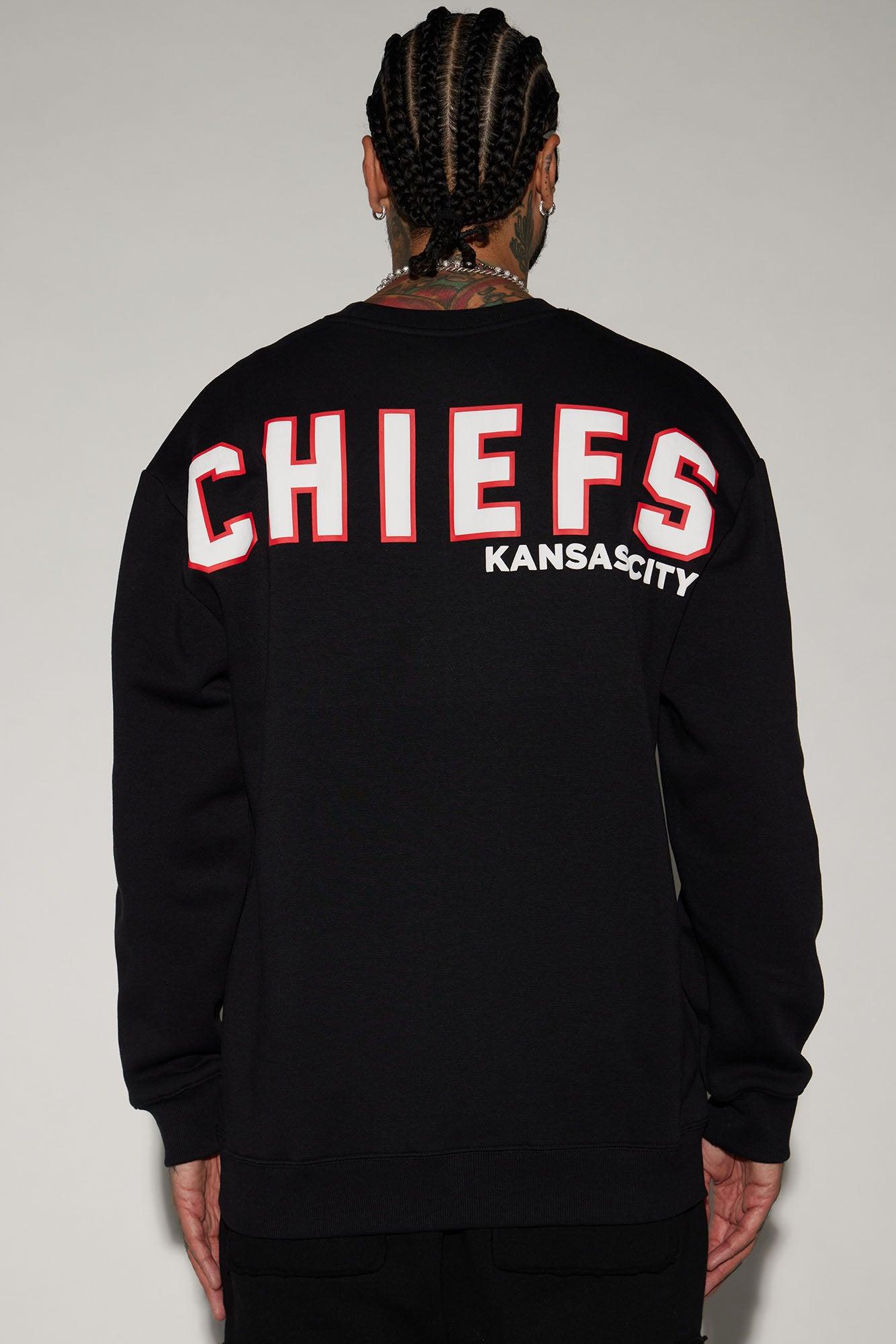Chiefs Higher Education Fleece Crew Neck Sweater - Black/combo Male Product Image