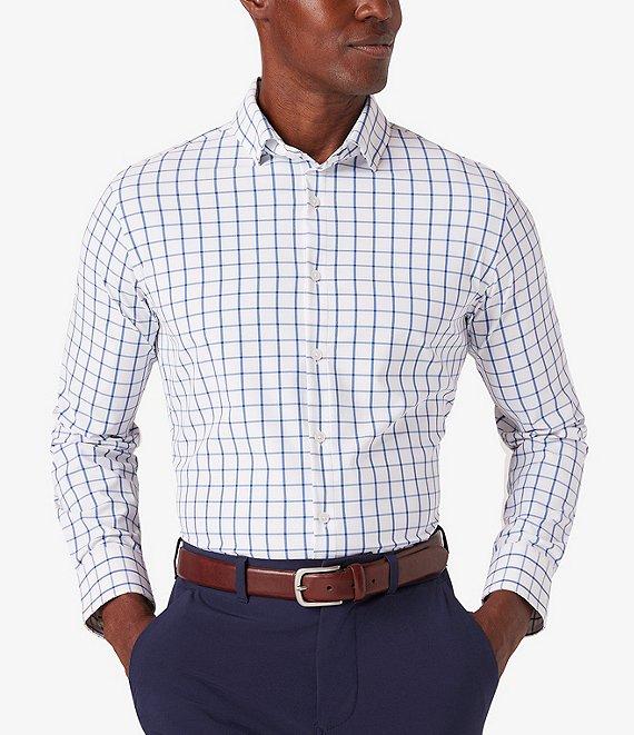 Mizzen+Main Leeward Performance Stretch Windowpane Long Sleeve Woven Shirt Product Image