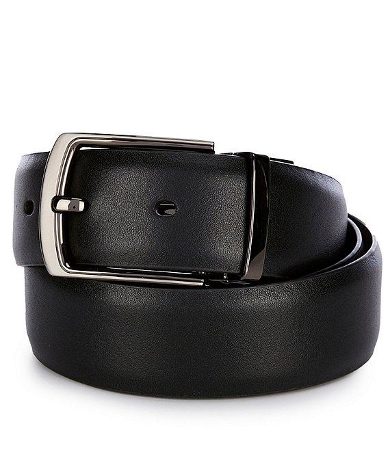 Roundtree & Yorke Reversible Halfmoon Leather Belt Product Image