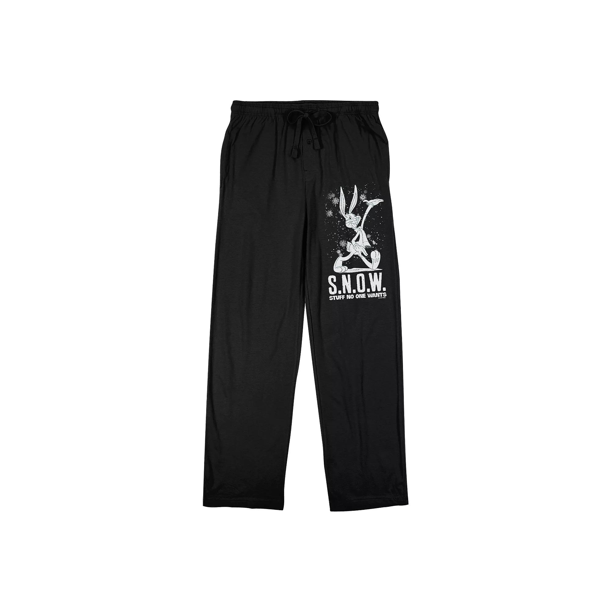 Men's Looney Tunes Bugs Bunny Pajama Pants, Size: Large, Black Product Image