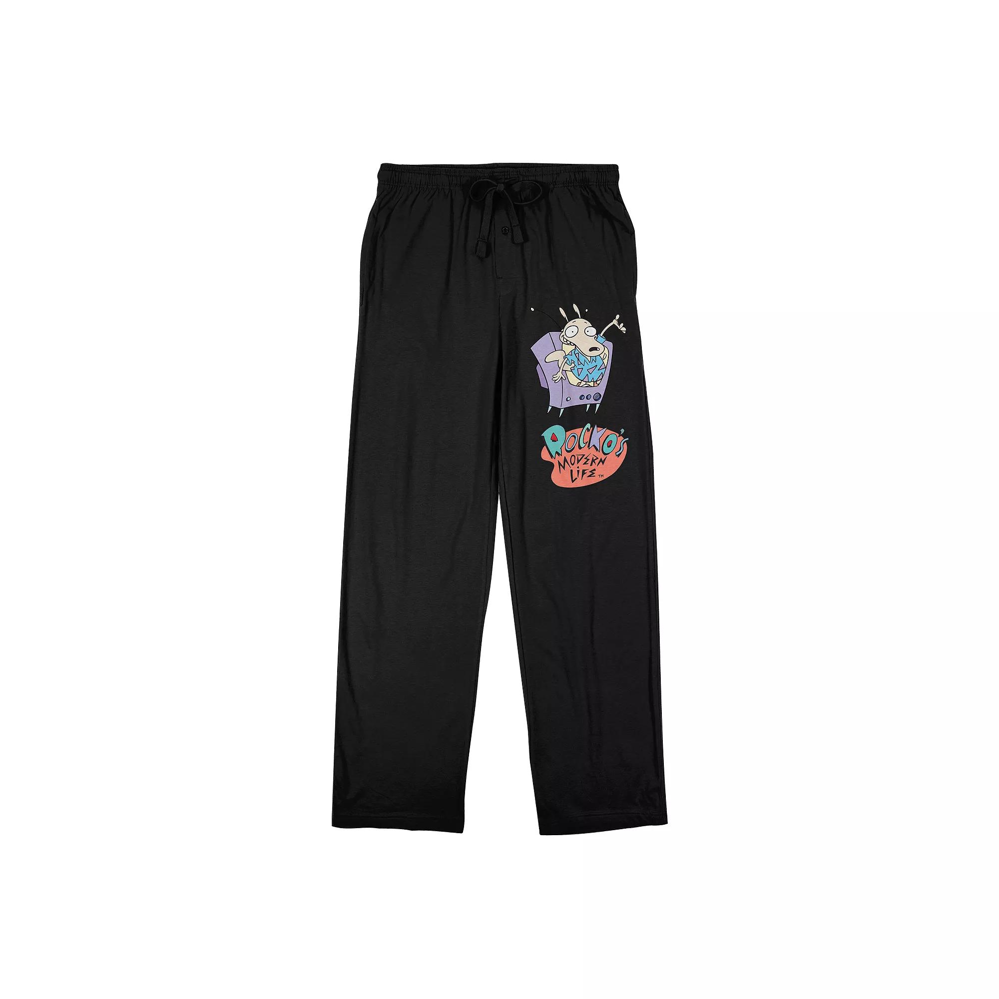 Men's Rockos Modern Life Sleep Pants, Size: Small, Black Product Image
