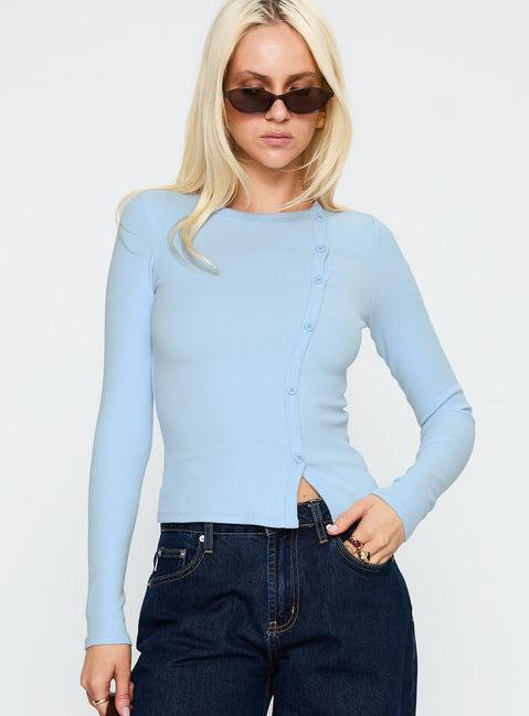 Passoni Long Sleeve Top Blue Product Image