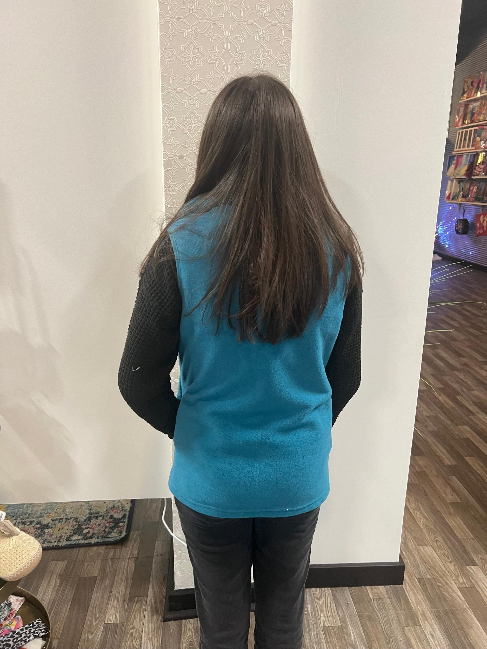 Women's Teal Zip Up Fleece Vest Product Image