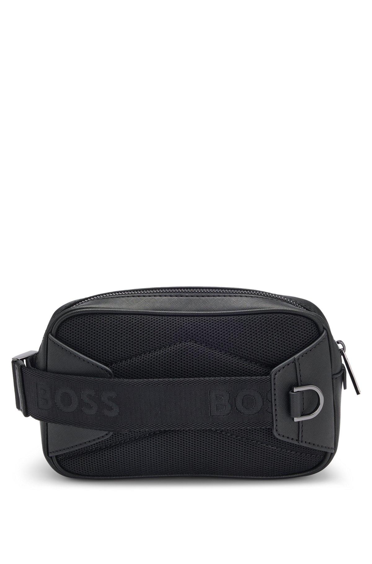 BOSS - Structured belt bag with monogram pattern - Black Product Image