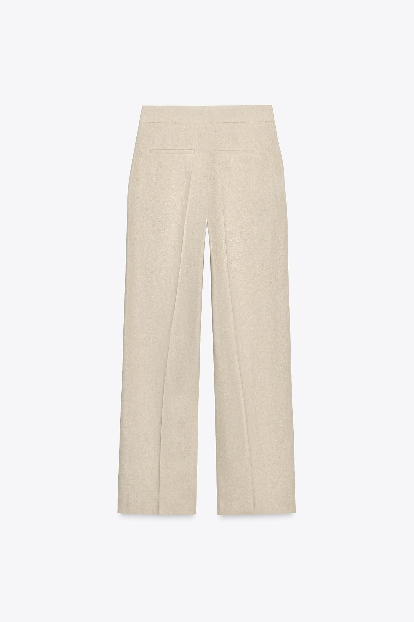 STRAIGHT LEG LINEN PANTS Product Image