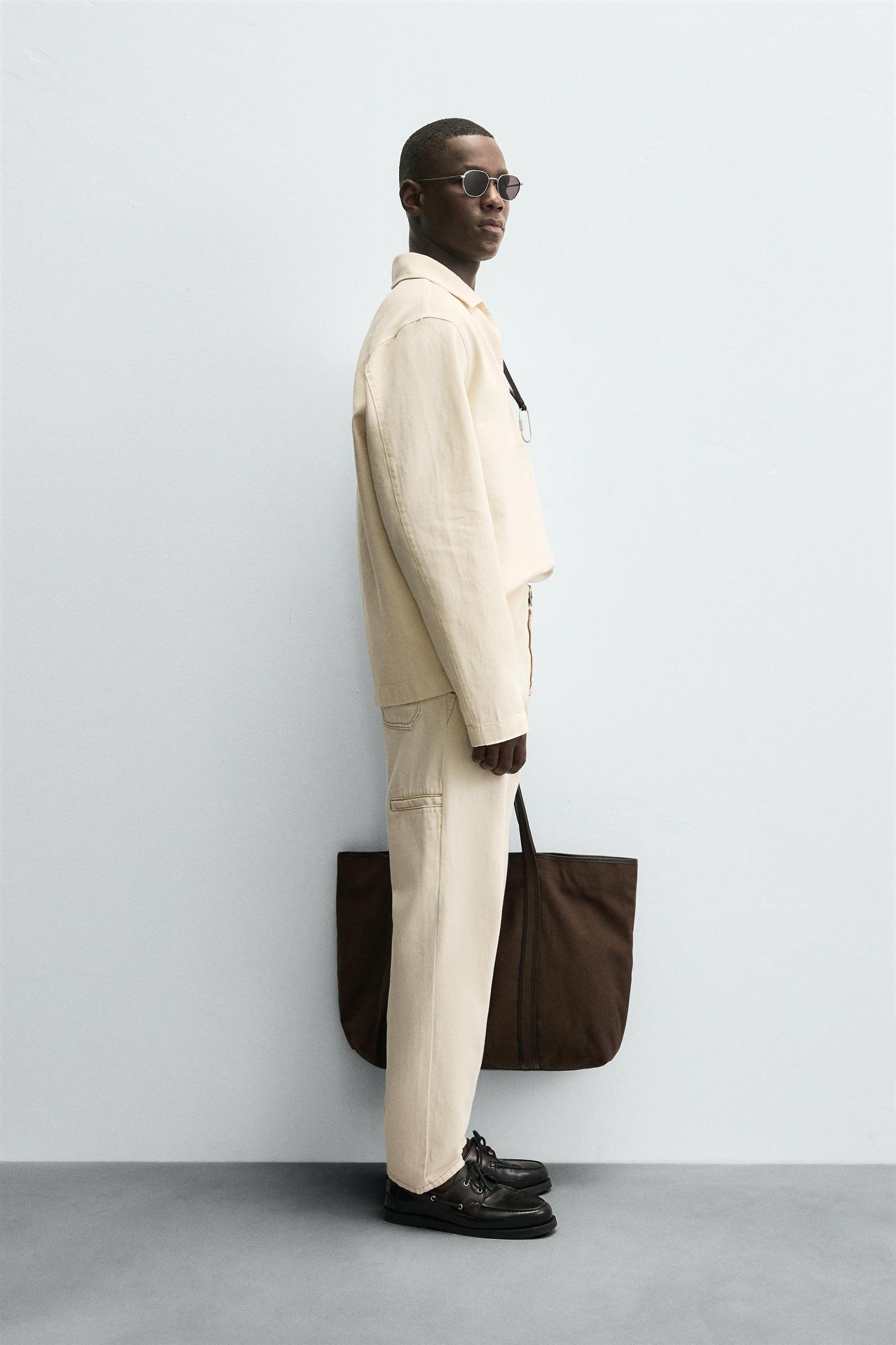 WASHED TEXTURED OVERSHIRT Product Image