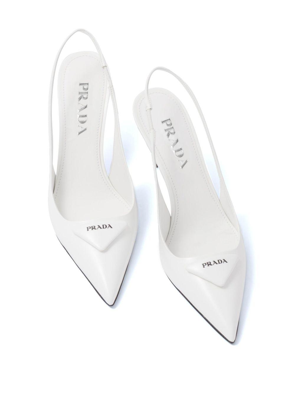 75mm leather slingback pumps Product Image