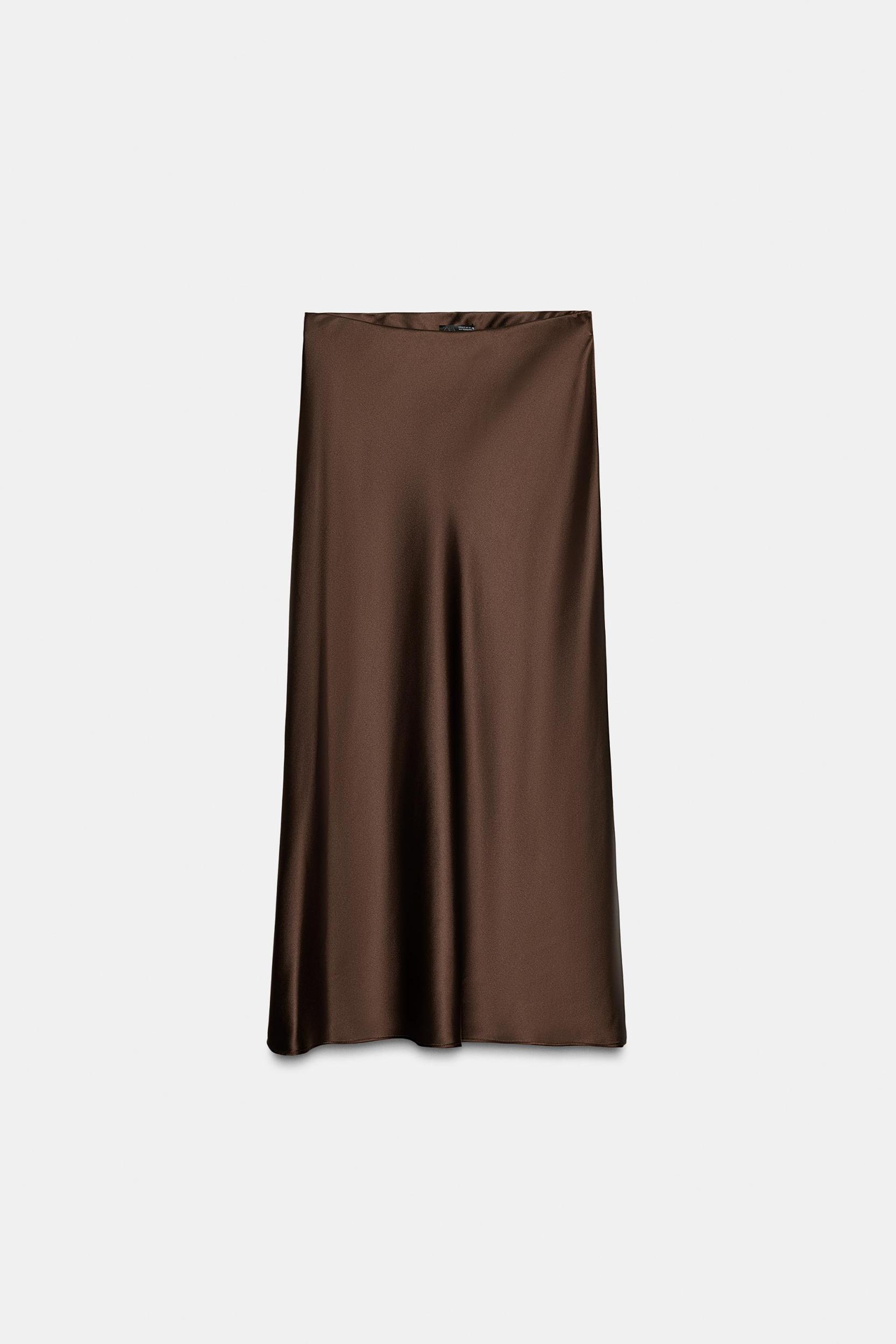 SATIN MIDI SKIRT Product Image