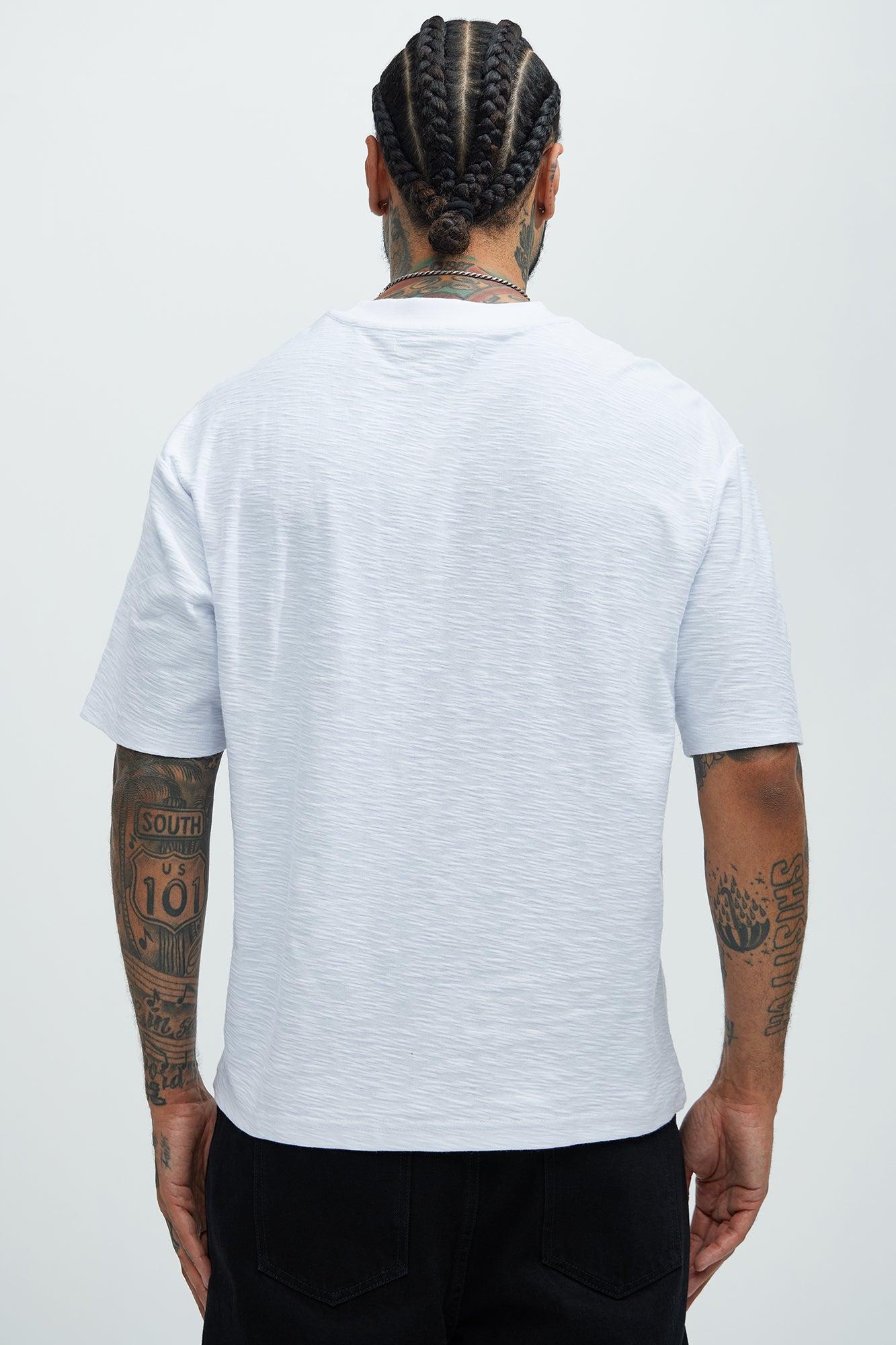 Asher Slub Texture Pocket Tee - White Product Image