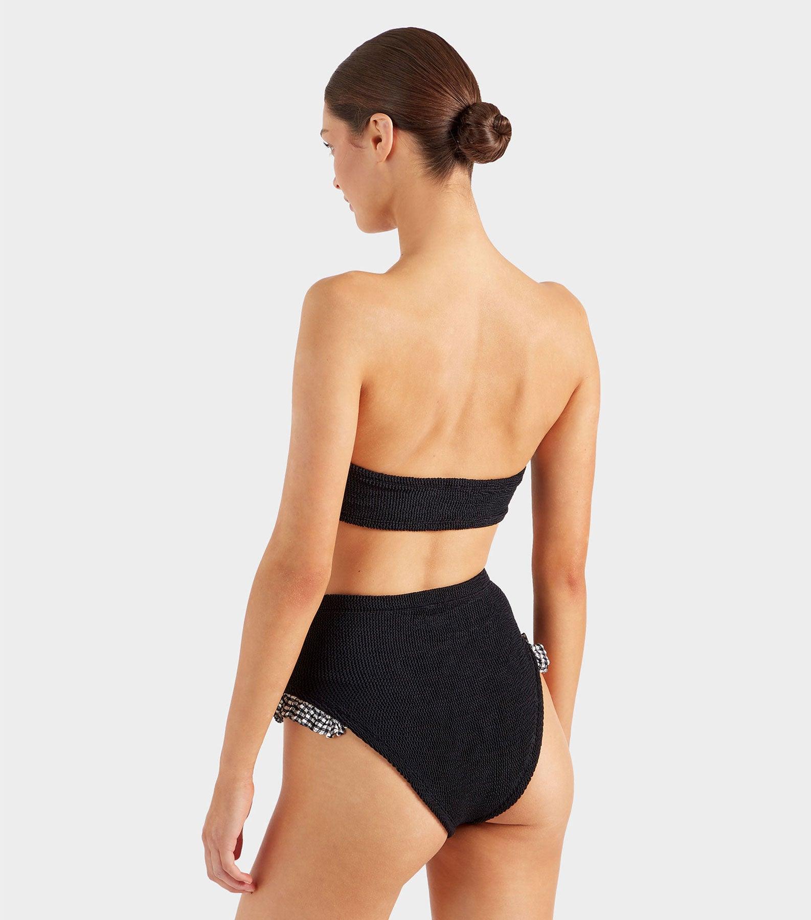 Peggy Bikini - Black Gingham Product Image