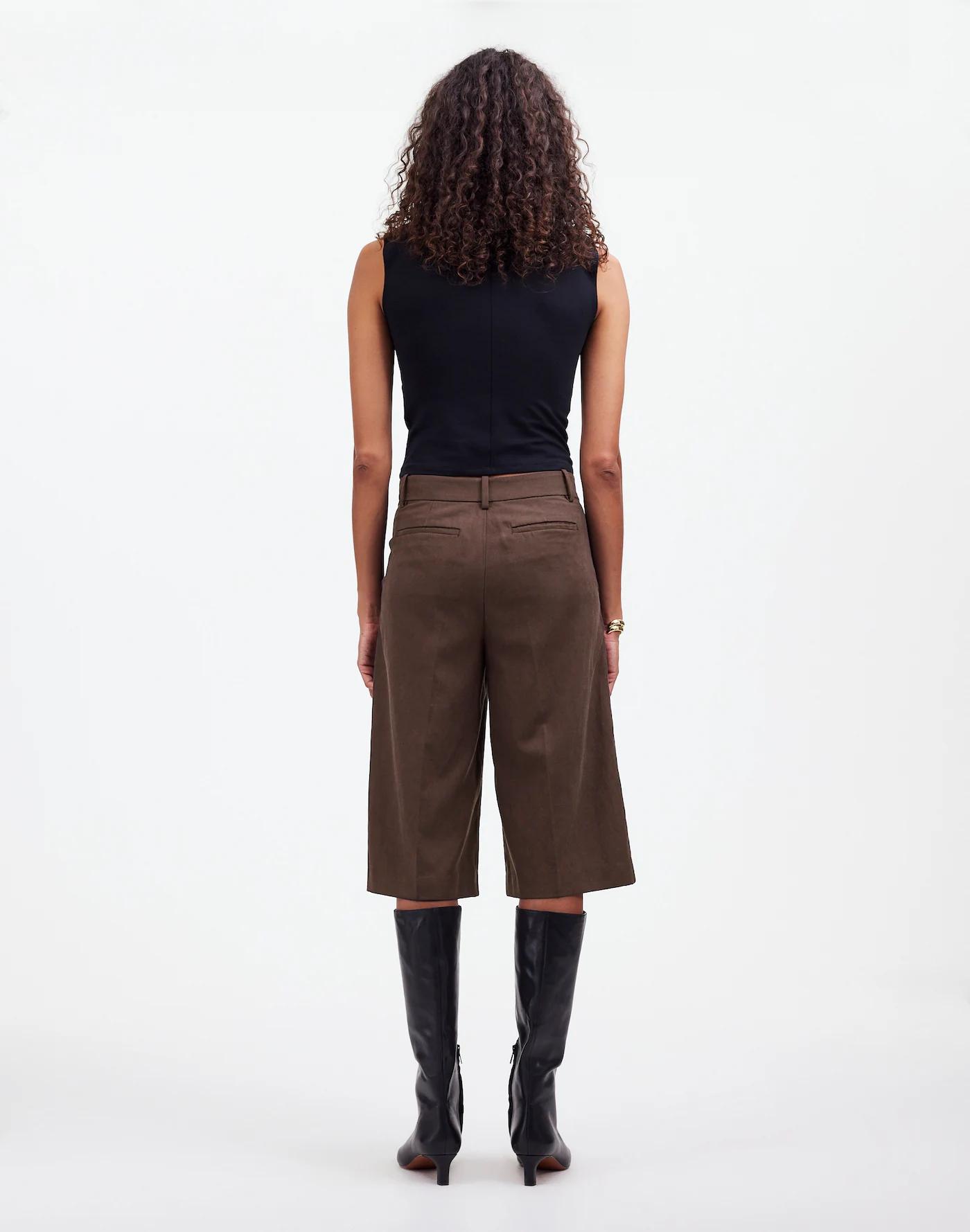 Slouchy Shorts in Drapey Twill Product Image