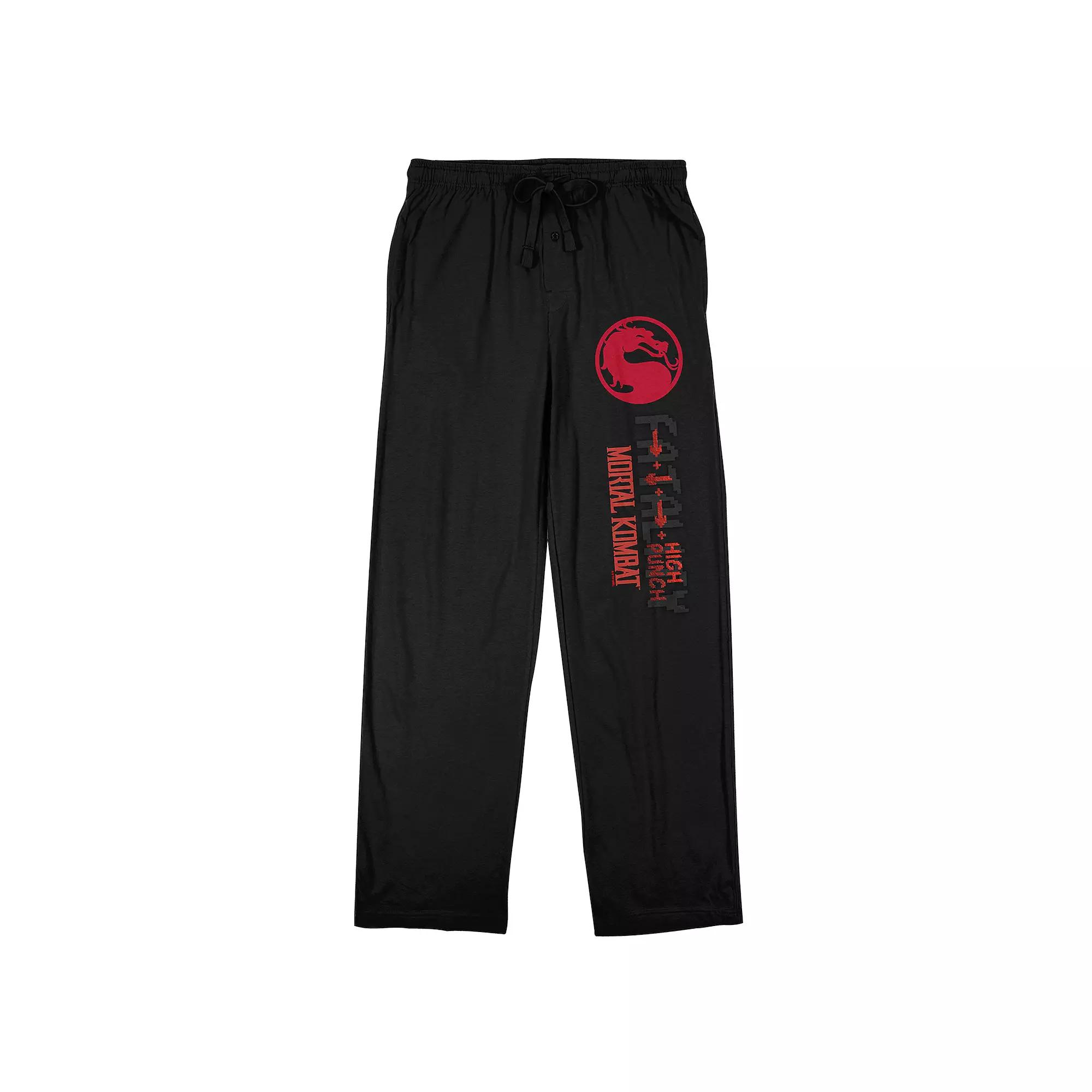 Men's Mortal Kombat Fatal Pajama Pants, Size: Small, Black Product Image