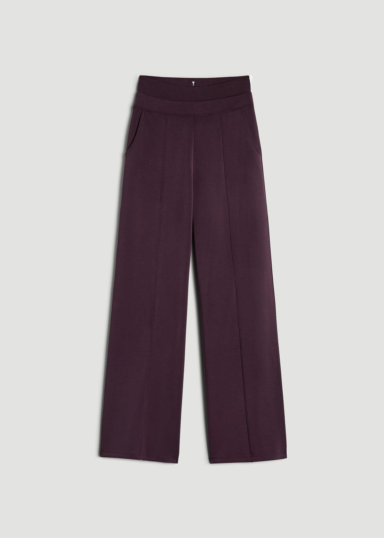 Soft Motion Wide Leg Ultra High Rise Pant for Tall Women in Deep Purple Female Product Image