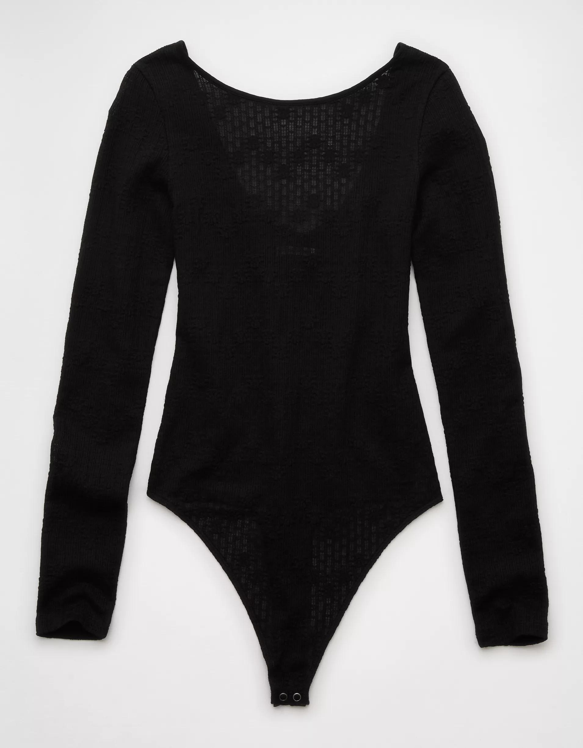 AE Long-Sleeve Lace Bodysuit Product Image