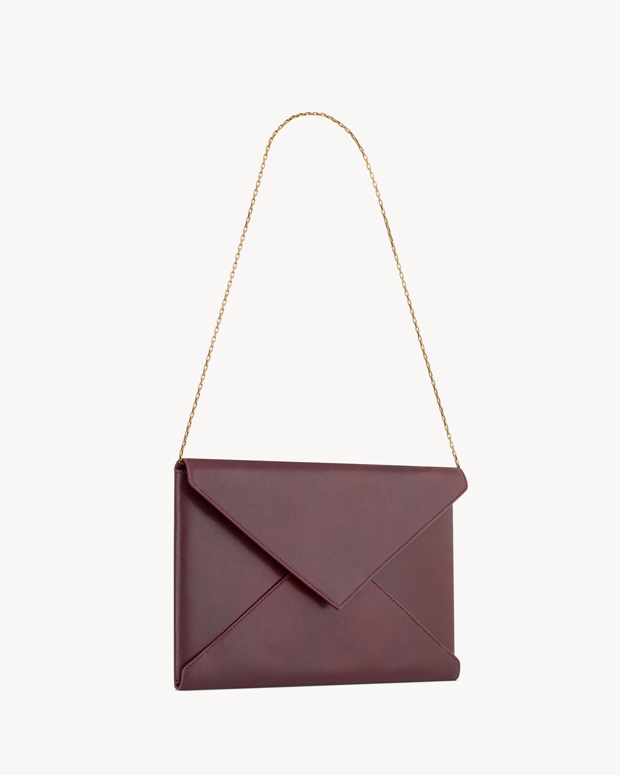LETTER large pouch on chain in leather Product Image