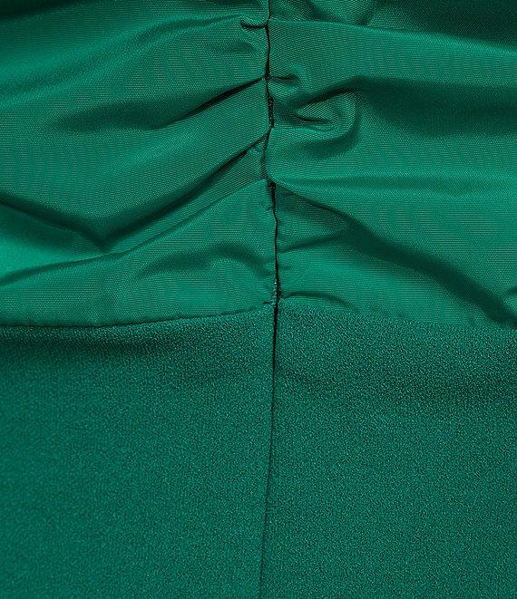 Belle by Badgley Mischka Harlow Stretch Crepe Off-the-Shoulder Puffed Sleeve Dress Product Image