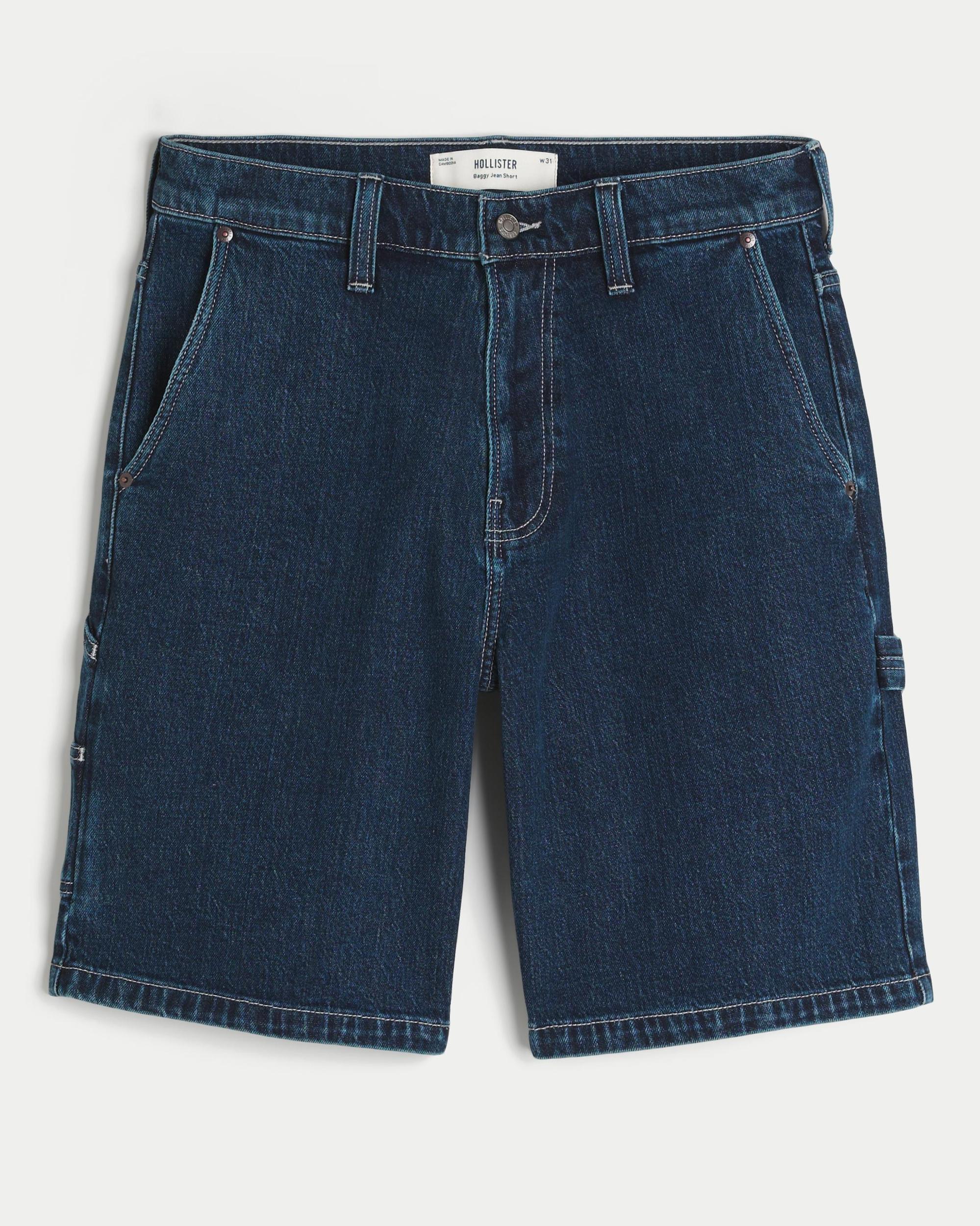 Baggy Denim Cargo Shorts Product Image