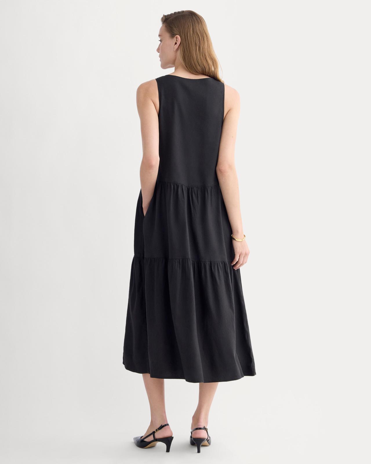 Womens Tiered Dress in Stretch Linen by Everlane Product Image