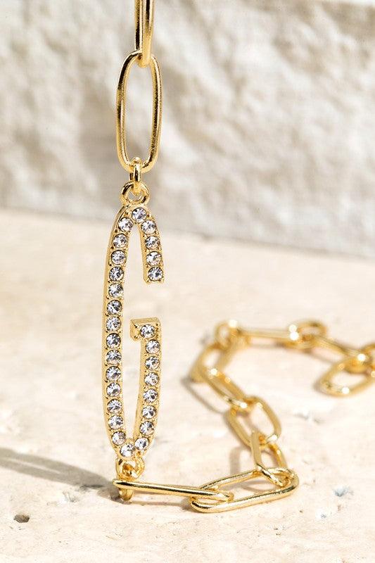 Crystal Initial Letter Bracelet Product Image