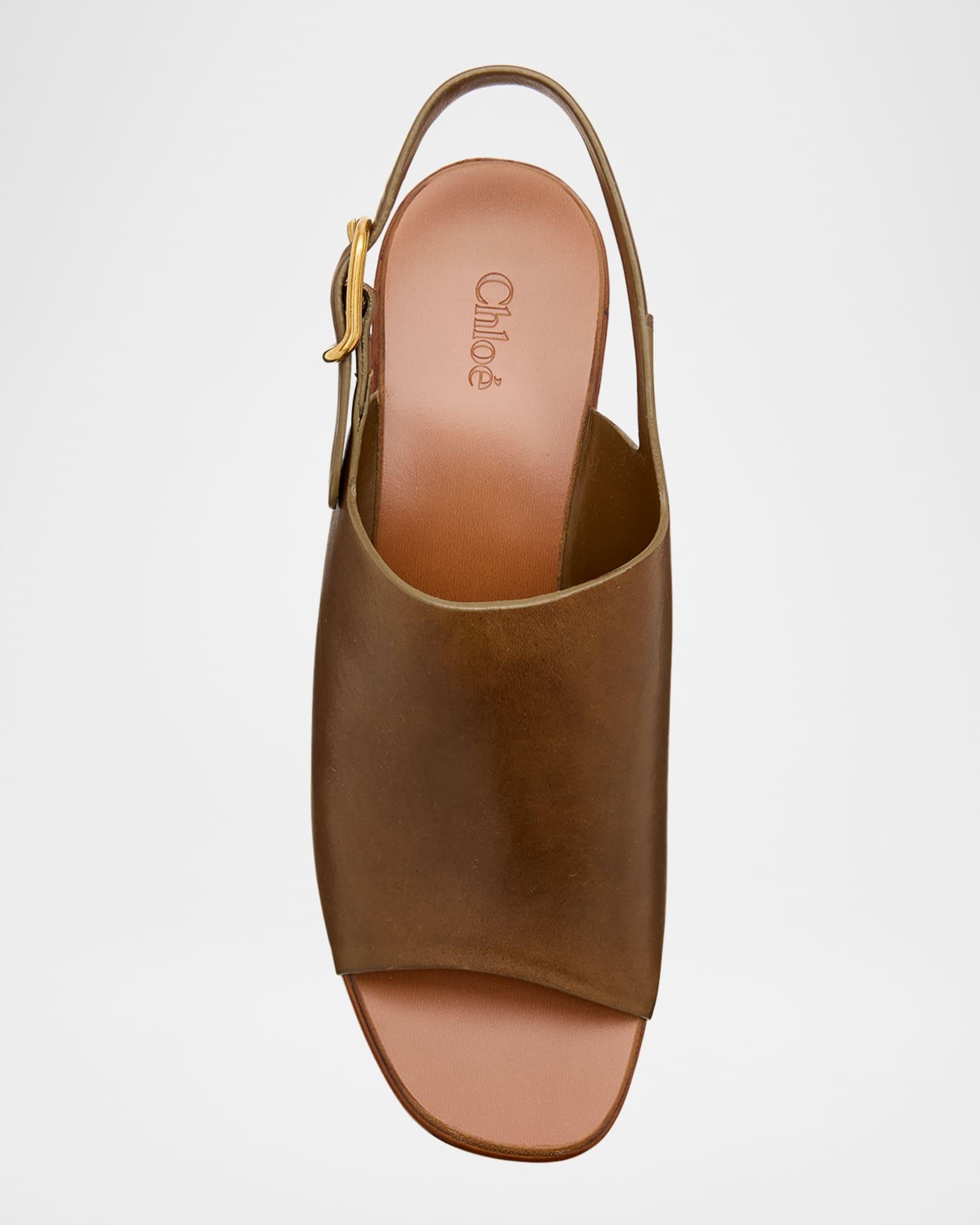 Maxime Leather Slingback Platform Sandals Product Image