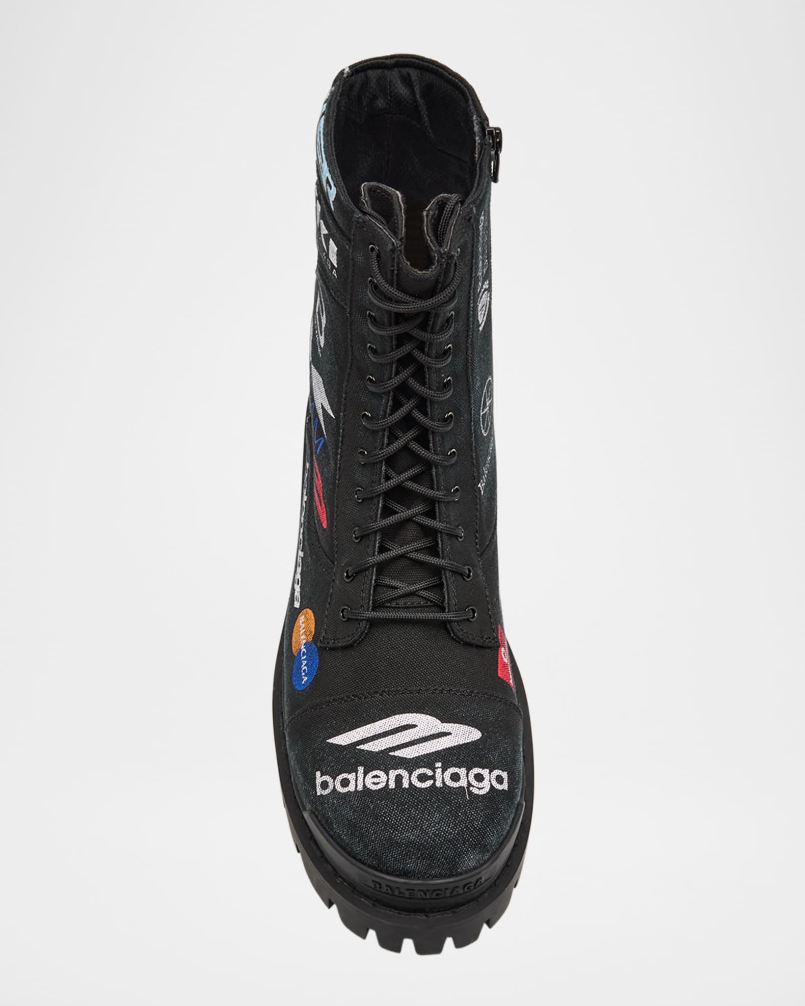 Men's Combat Strike L20 Print Canvas Lace-Up Boots Product Image