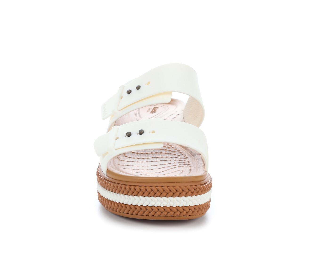 Women's Crocs Brooklyn Woven Buckle Wedge Sandals Product Image