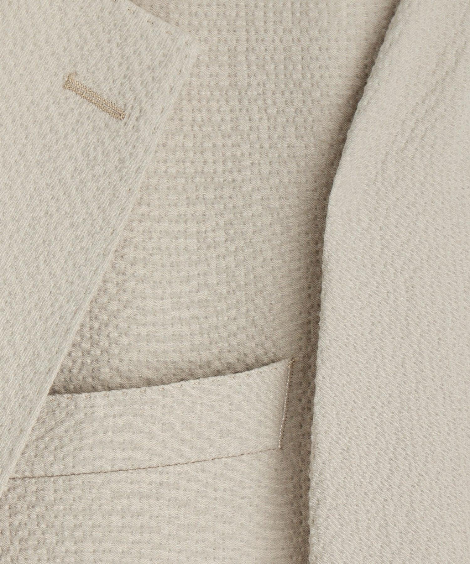 Italian Seersucker Sutton Jacket in Stone Product Image