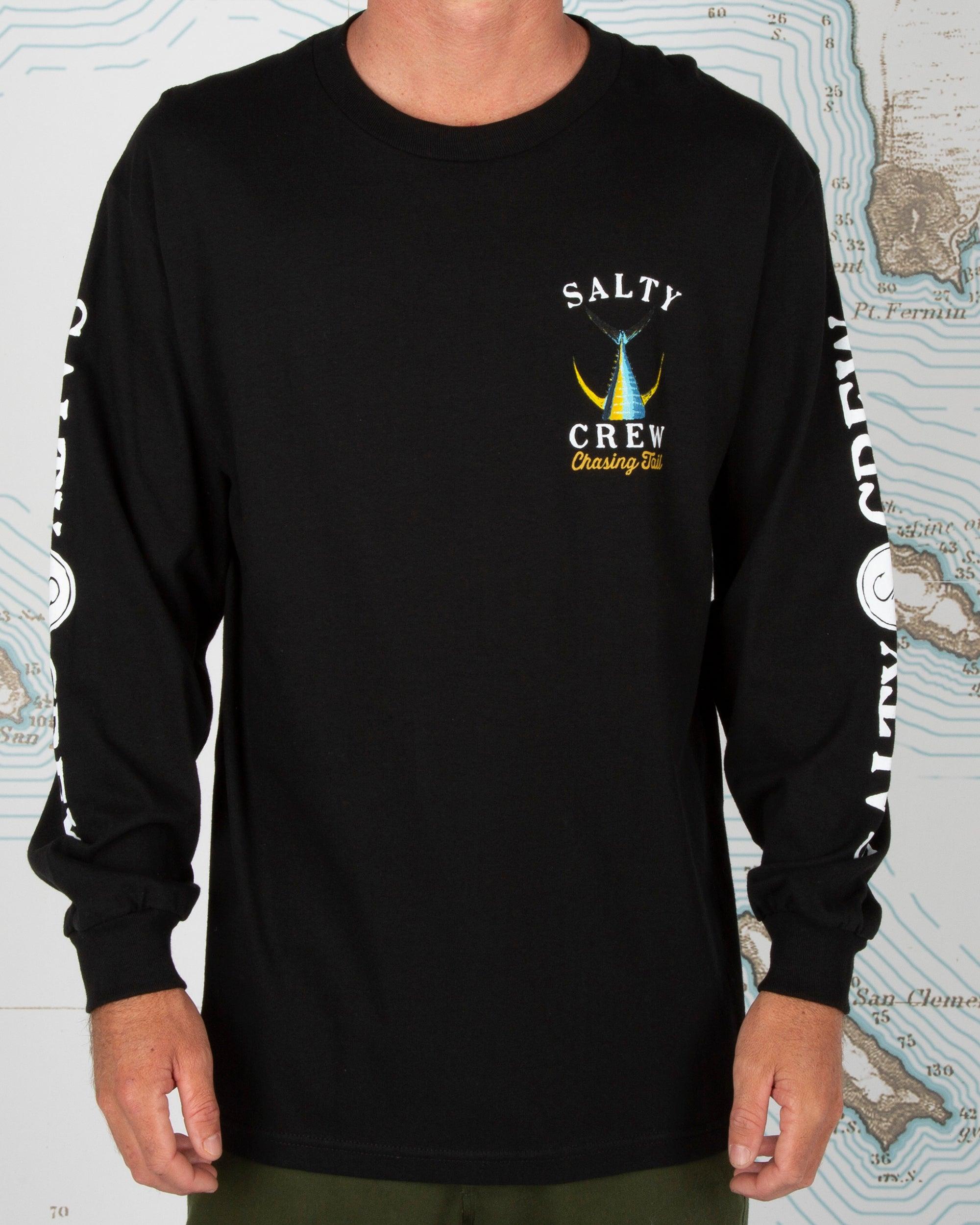Tailed Classic Long Sleeve Tee - Black Male Product Image