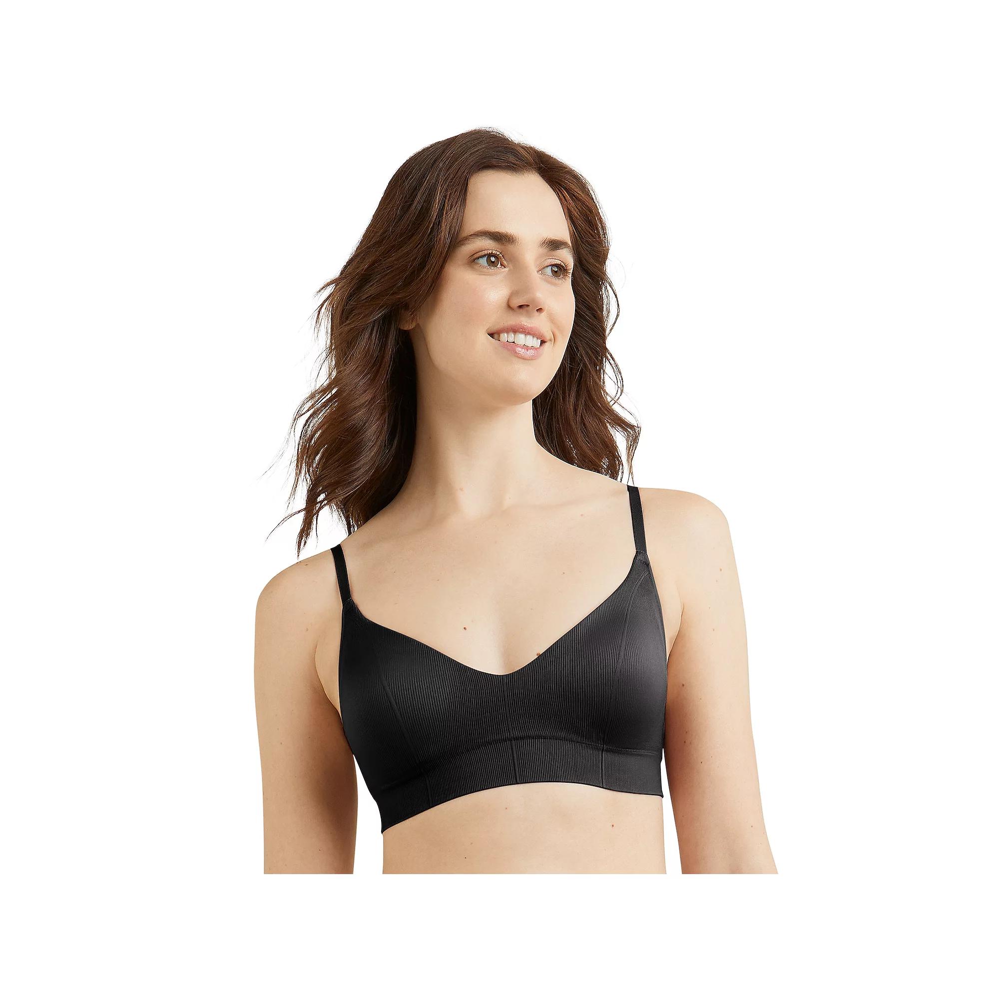 Maidenform® M Wireless Stretch Rib Bralette DM2303, Women's, Size: Small, Black Product Image