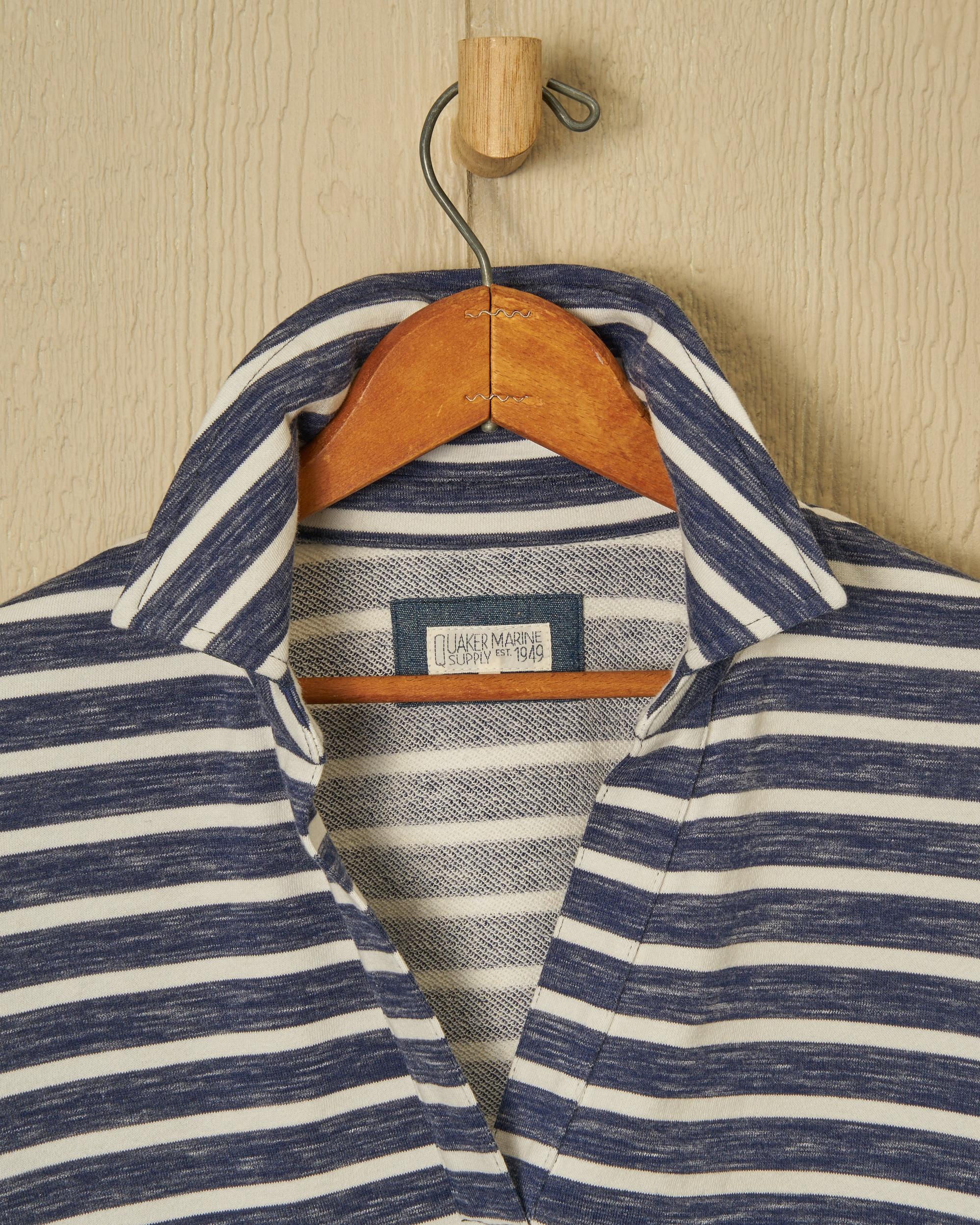 Inlet Pullover in Heather Indigo/Cream Loopback Terry Product Image